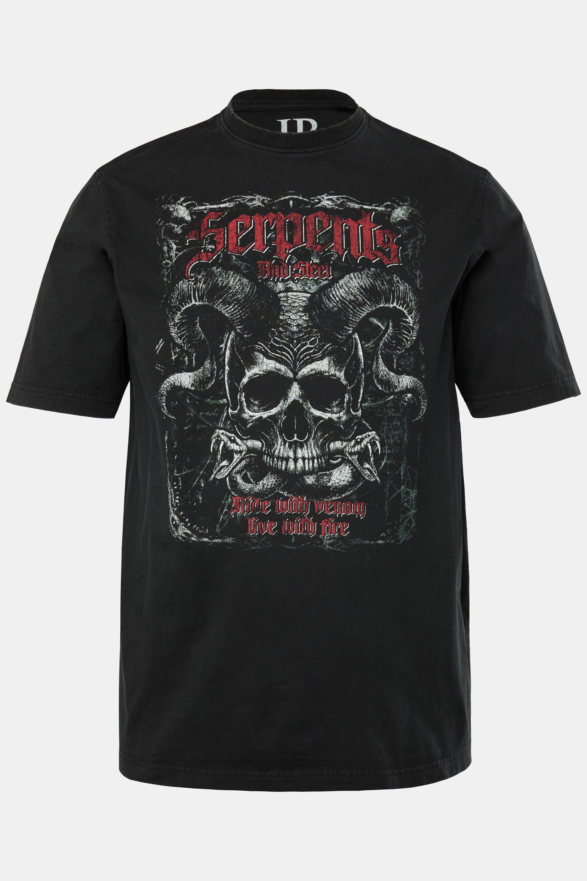 JP1880 Halbarm T-Shirt Vintage Look mit Brustprint