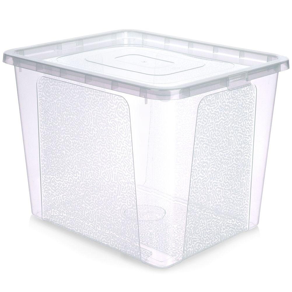 B2X Aufbewahrungsbox mit Deckel - robuster und transparenter Kunststoff