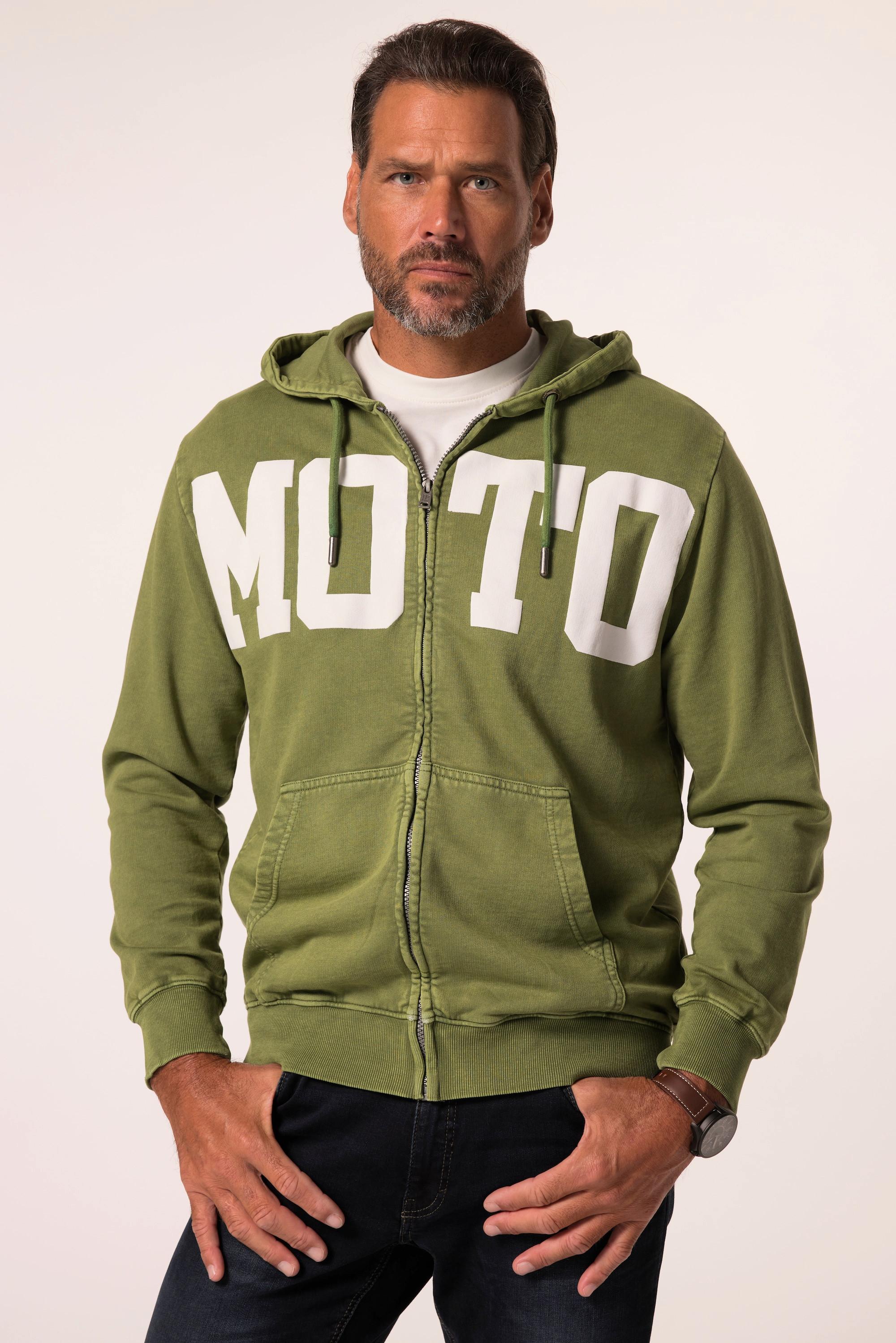 JP1880 Hoodiejacke, Sweat, Vintage Look, Kapuze, Badges