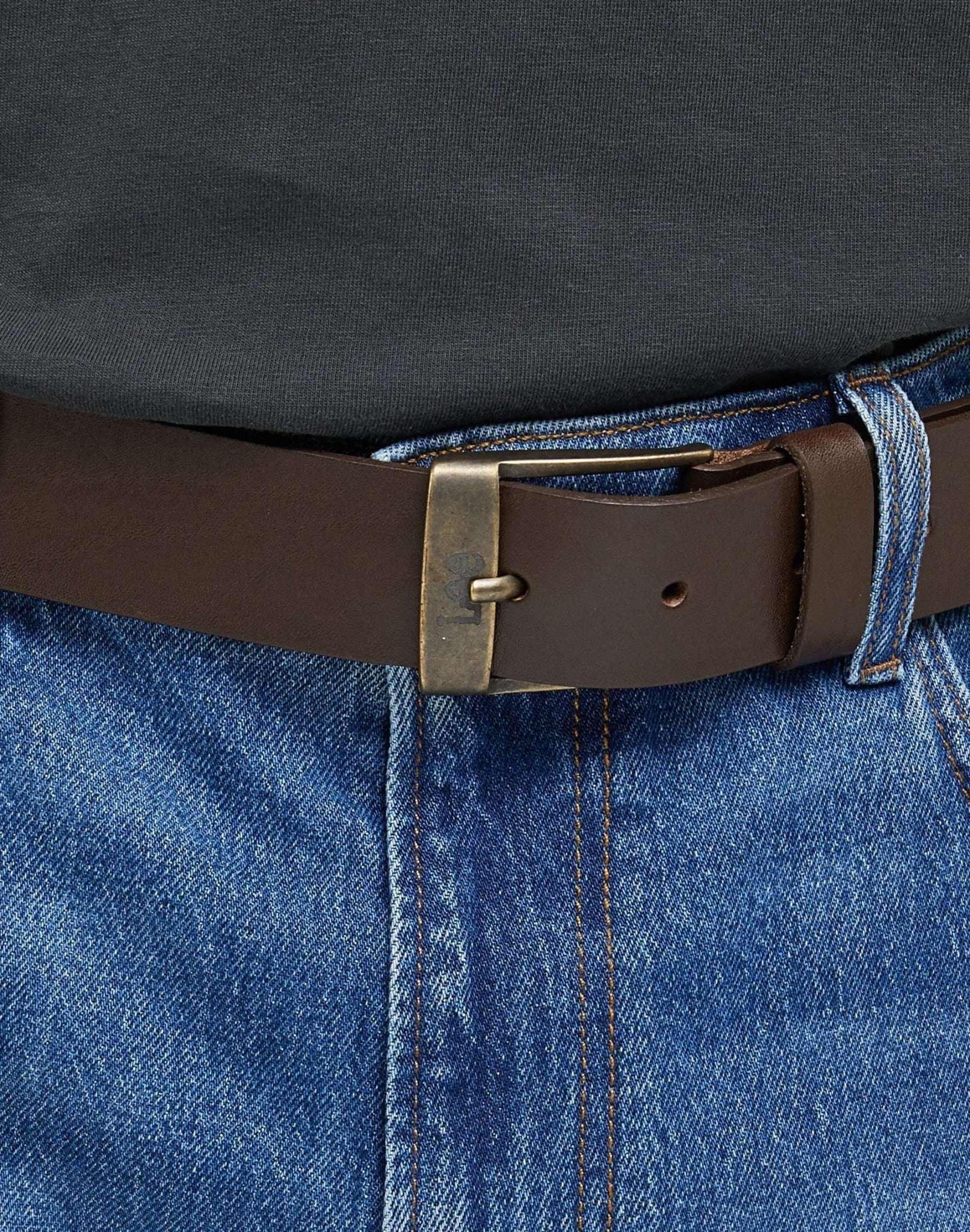 Lee Gürtel Leather Belt Logo Buckle
