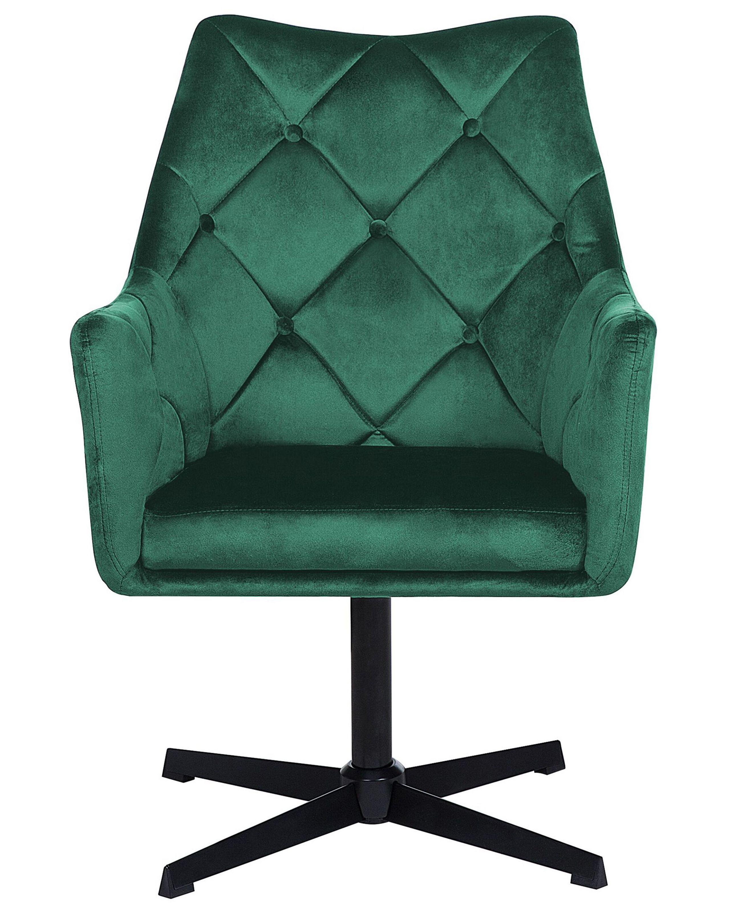 Beliani Drehsessel aus Samtstoff Glamourös VAKSALA