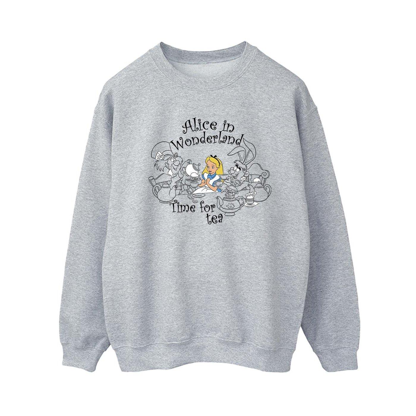 Disney Alice In Wonderland Time For Tea Sweatshirt