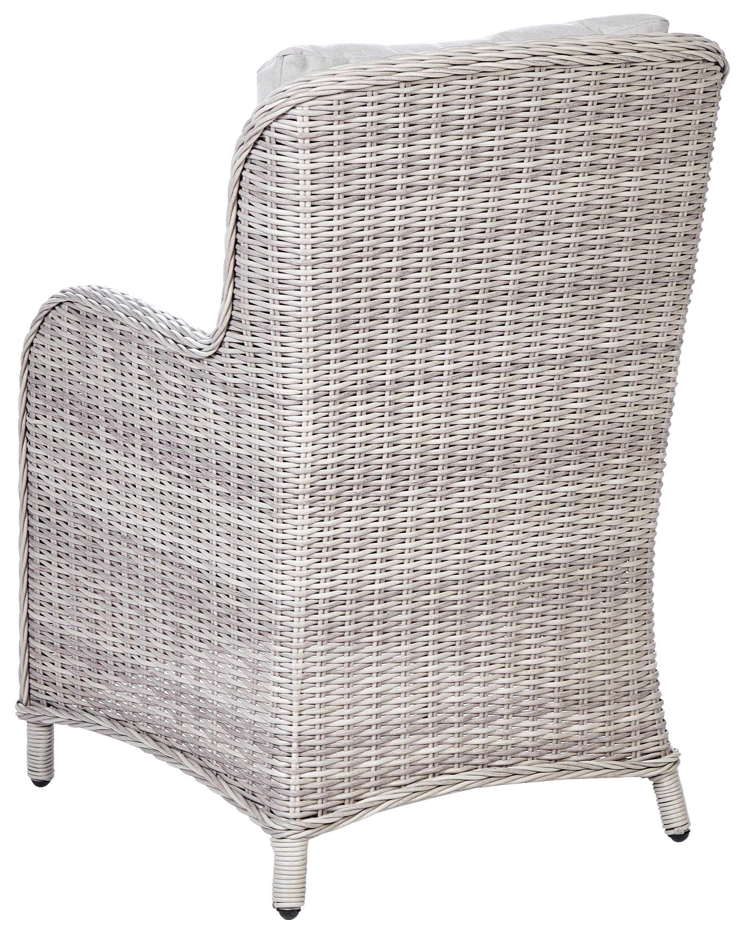 Beliani Gartensessel 2er Set aus PE Rattan Boho CASCAIS