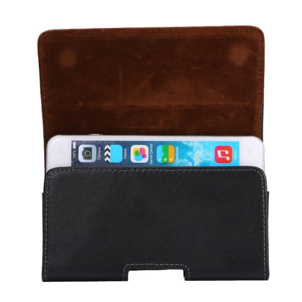 Cover-Discount Universal - Gurttasche S Horizontal Aus Echt Leder Schwarz