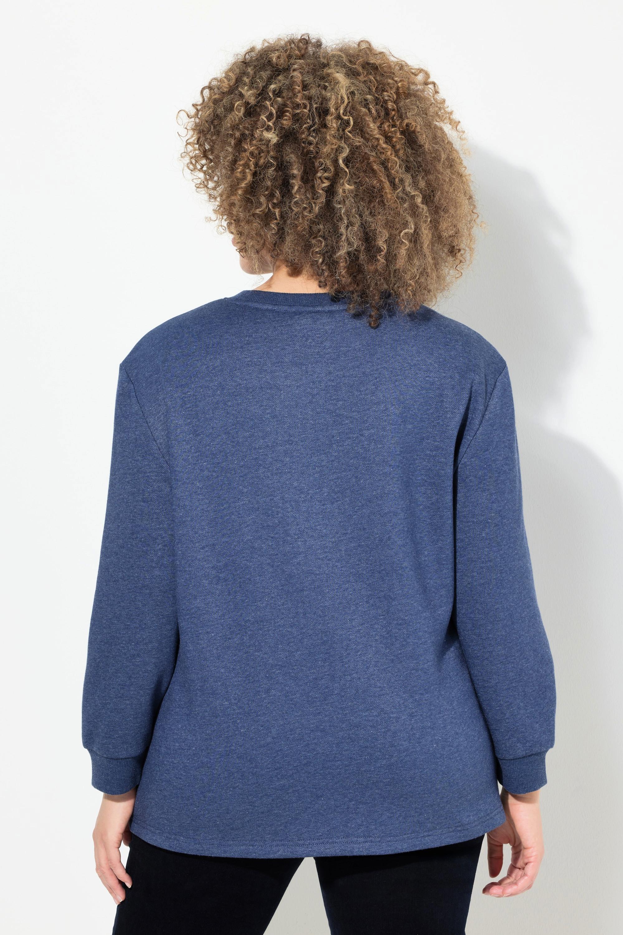 Ulla Popken Sweater, Pailletten, Rundhals, Langarm