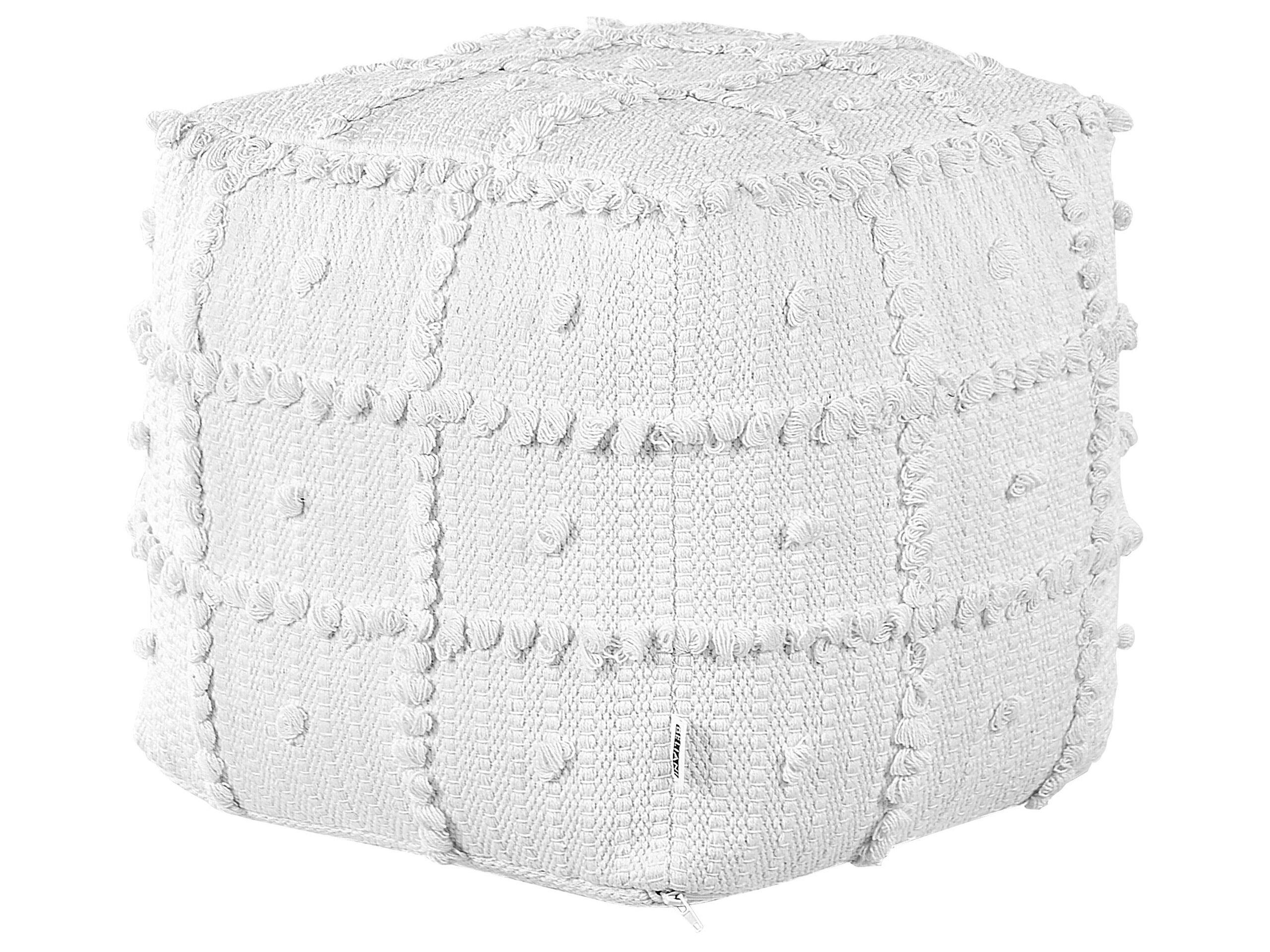 Beliani Pouf aus Baumwolle Boho HARNAI