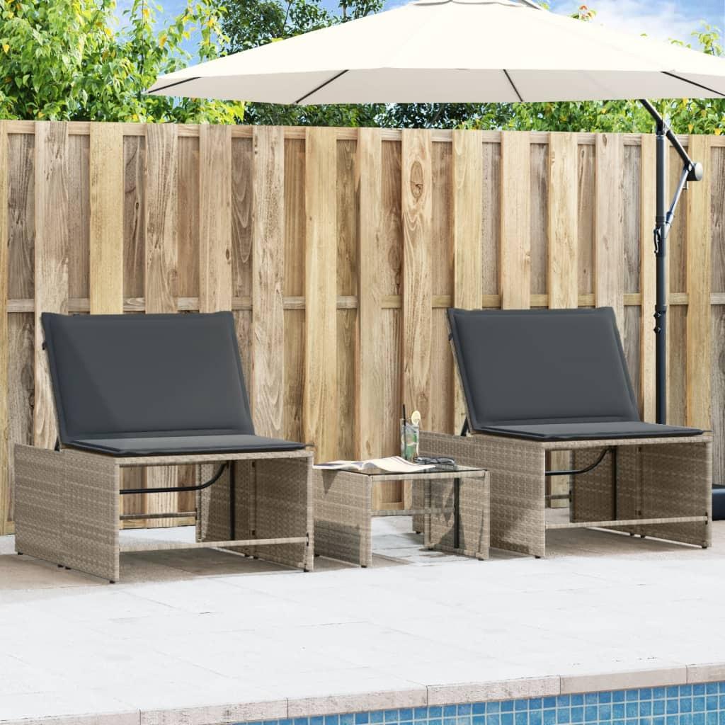 VidaXL Sonnenliege poly-rattan