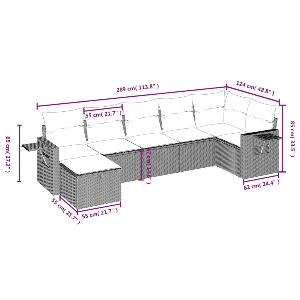 VidaXL Garten sofagarnitur poly-rattan
