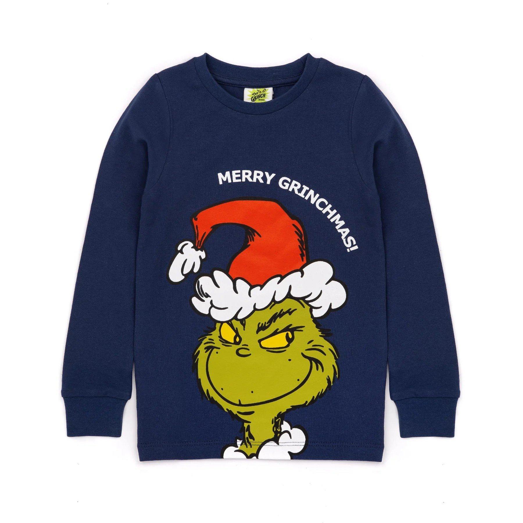 The Grinch Schlafanzug  weihnachtliches Design Langärmlig