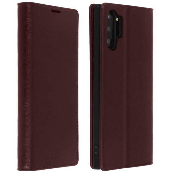 Avizar Cover Echtleder Galaxy Note 10+ Braun