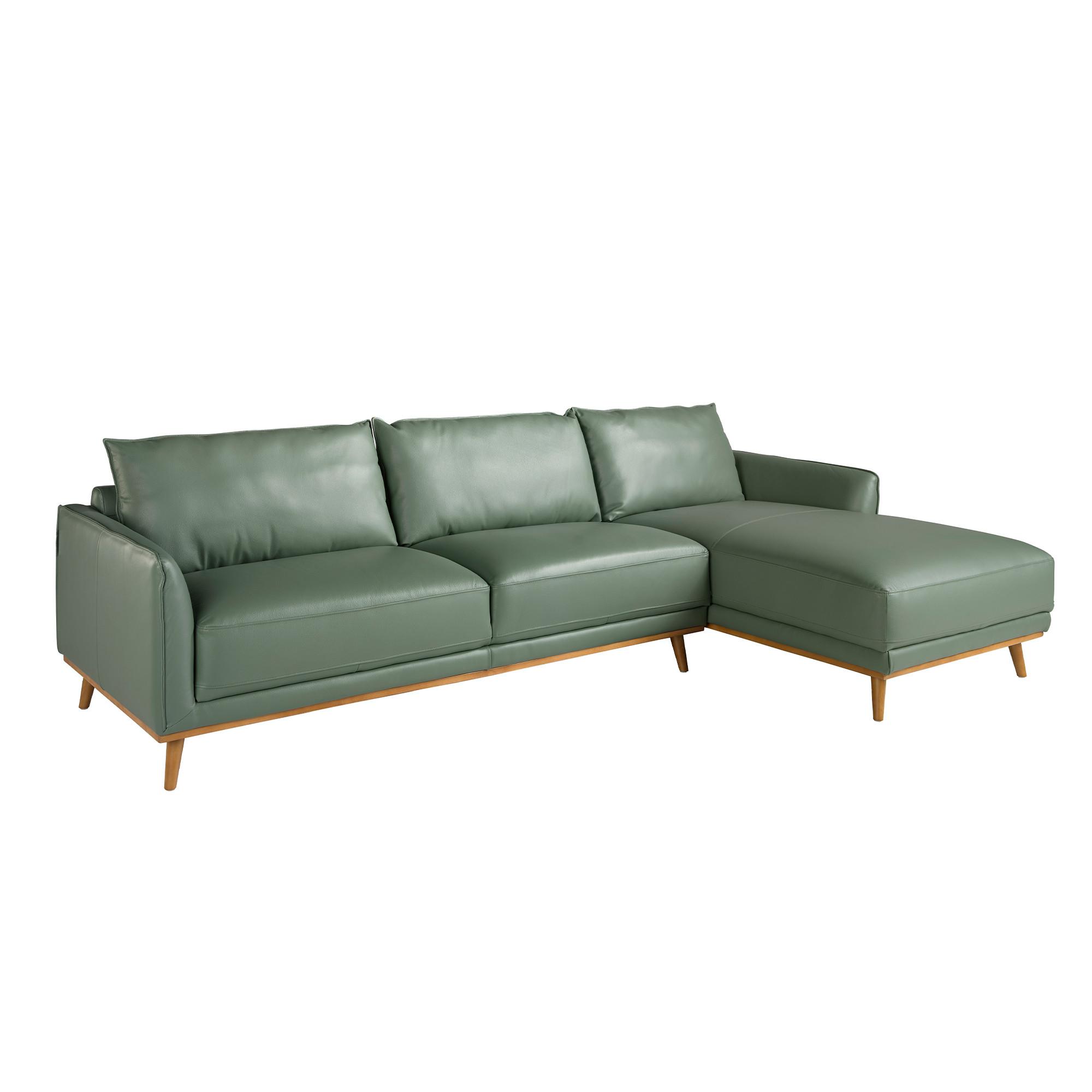 ANGEL CERDA Rechtes Chaiselongue-Sofa inem Leder