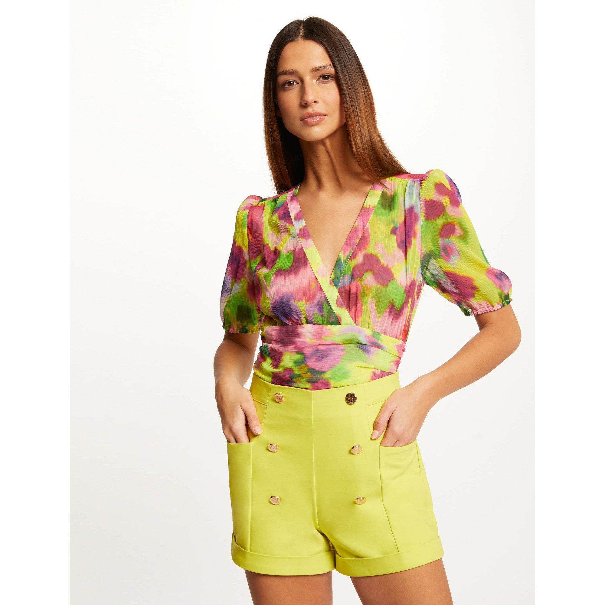 MORGAN High Waist Shorts mit Knopfdetails