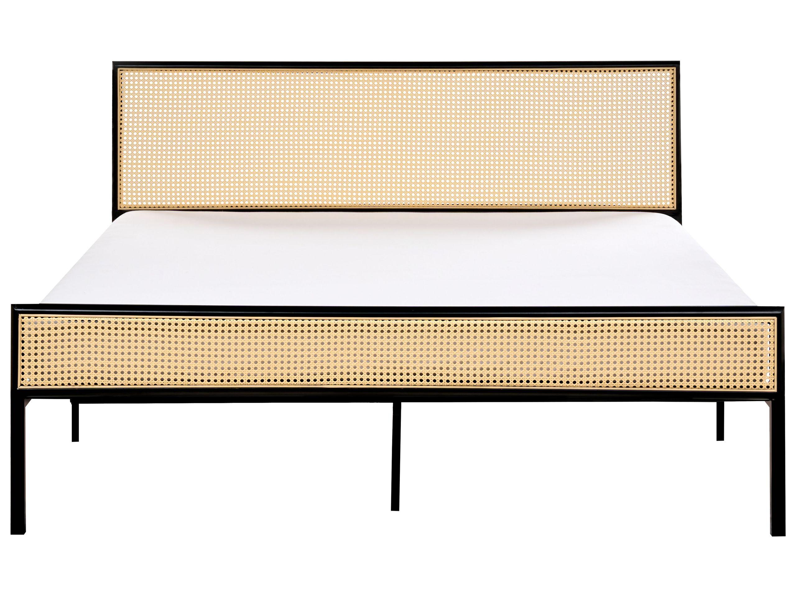 Beliani Bett mit Lattenrost aus Eisen Modern AVANTON