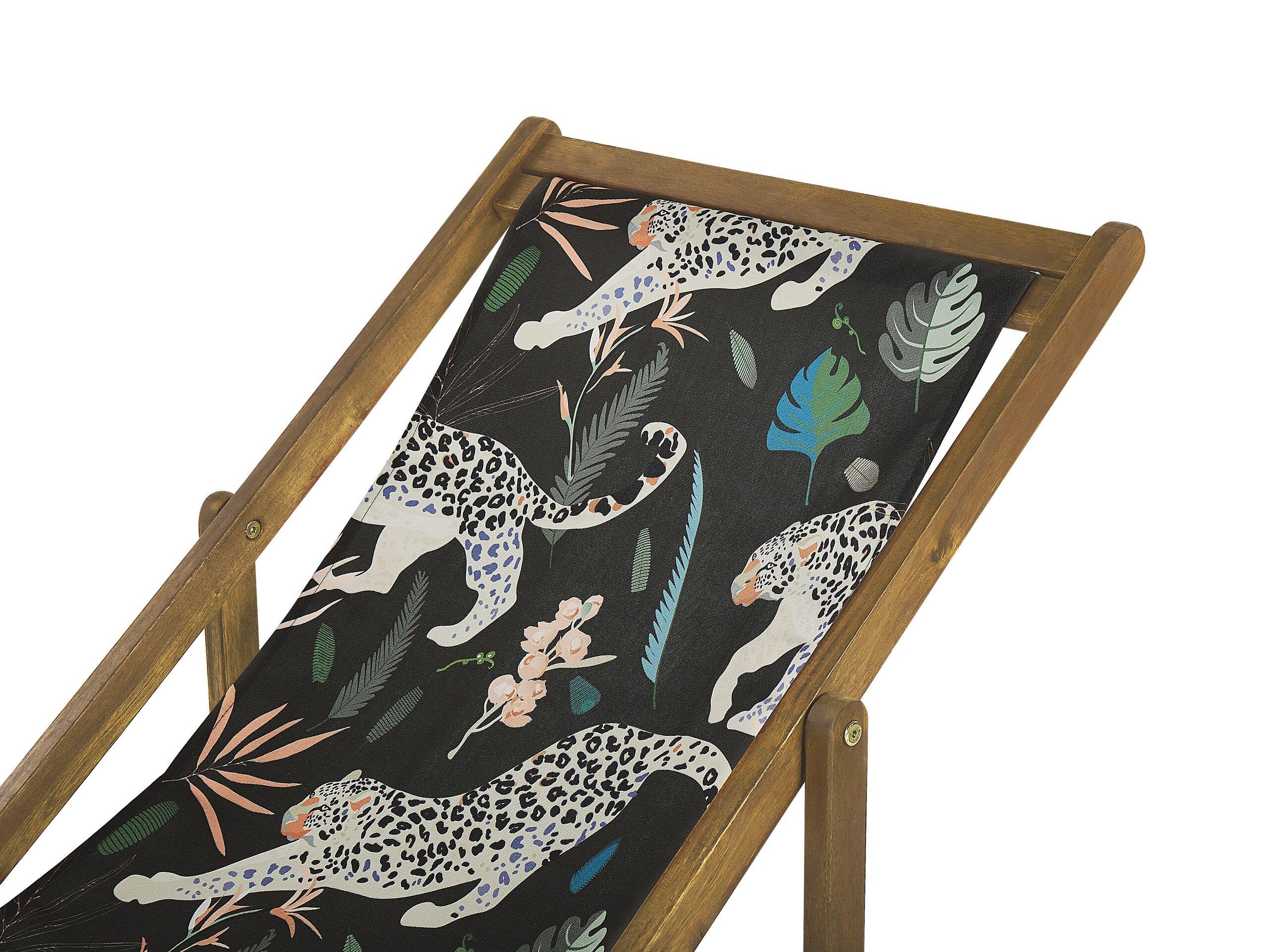 Beliani Set mit 2 klappbaren Liegestühlen aus Polyester Modern ANZIO