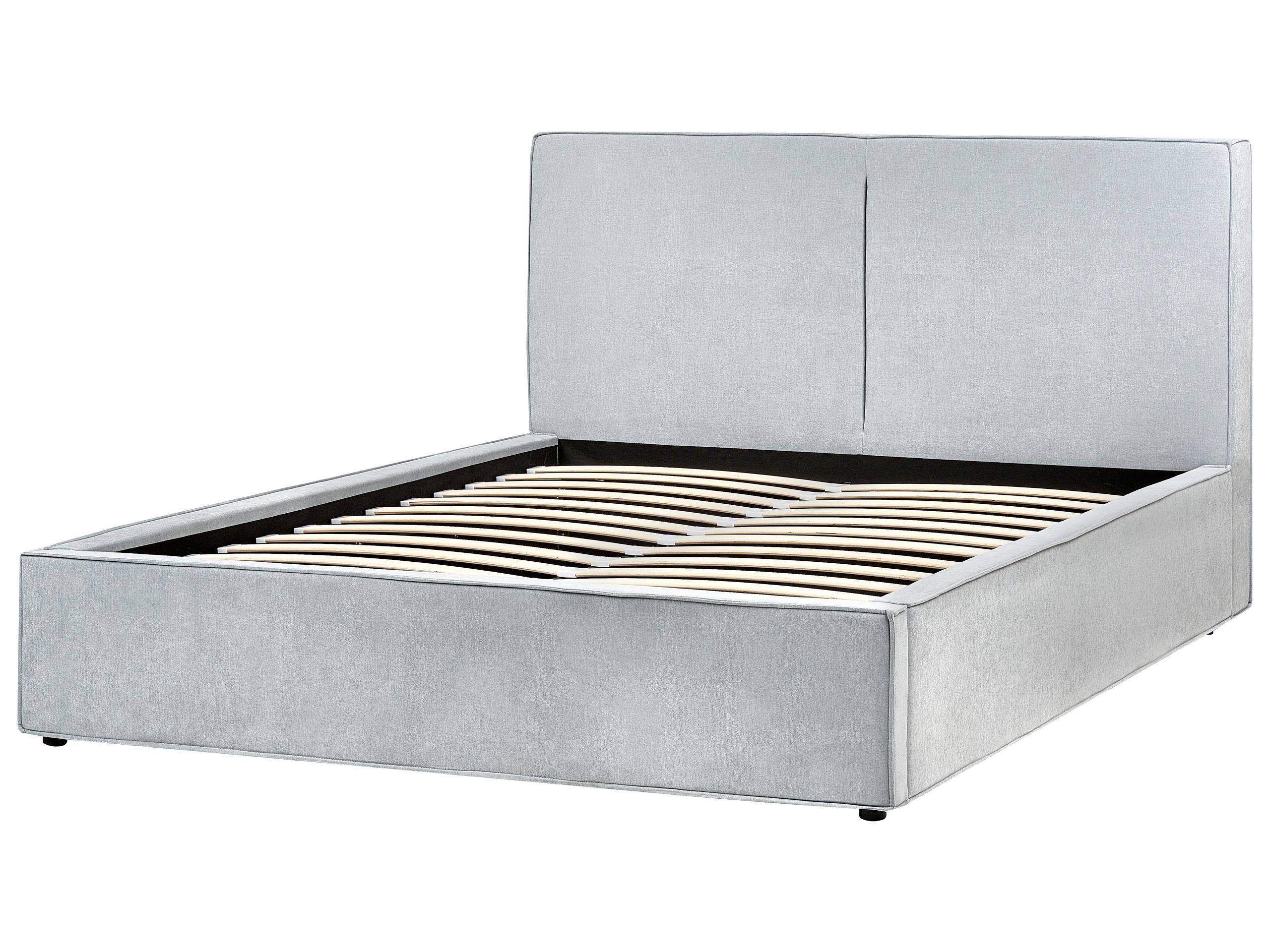 Beliani Bett mit Stauraum aus Polyester Modern MOISSAC