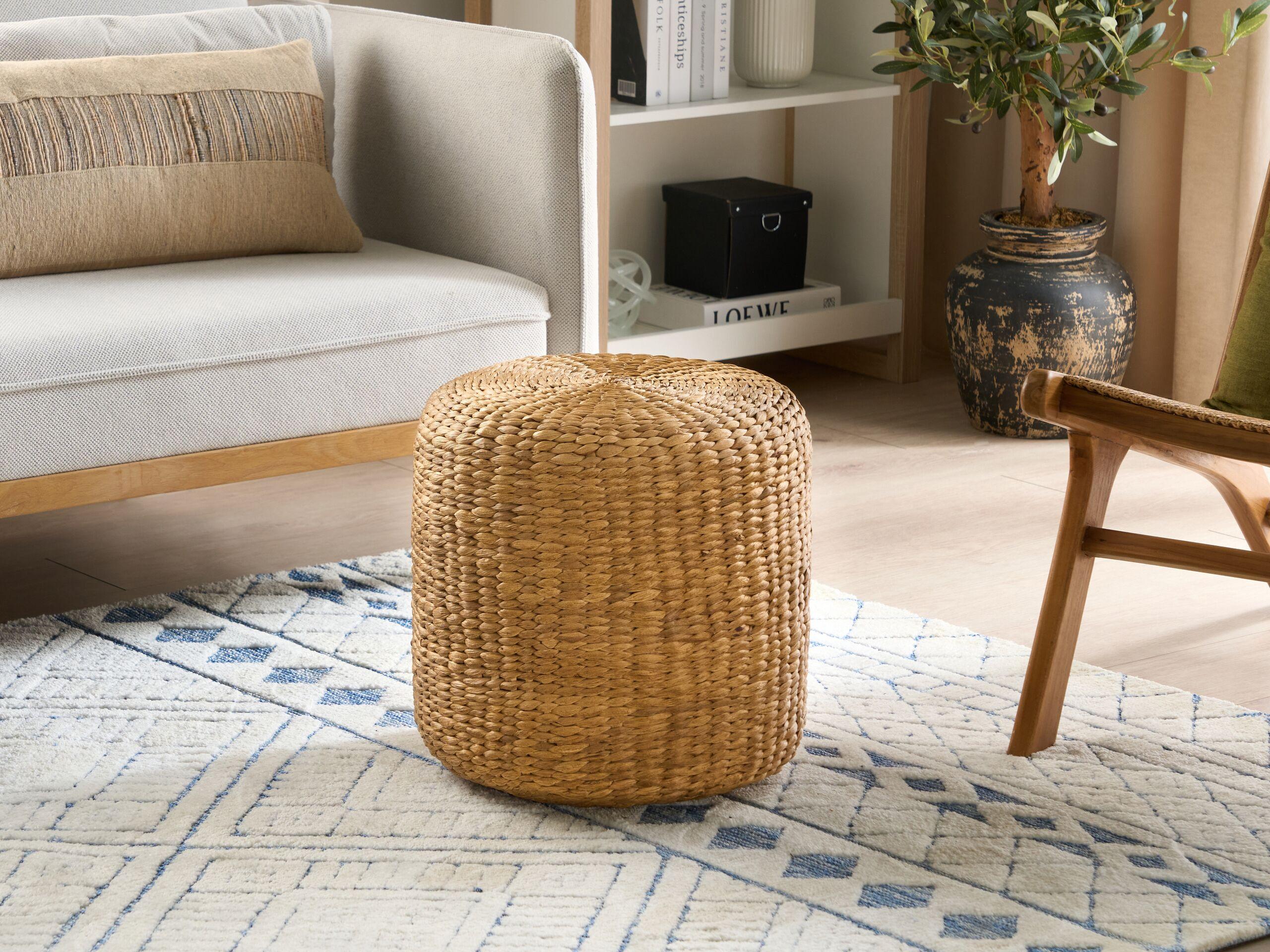 Beliani Pouf aus Wasserhyazinthe Boho BICHIR