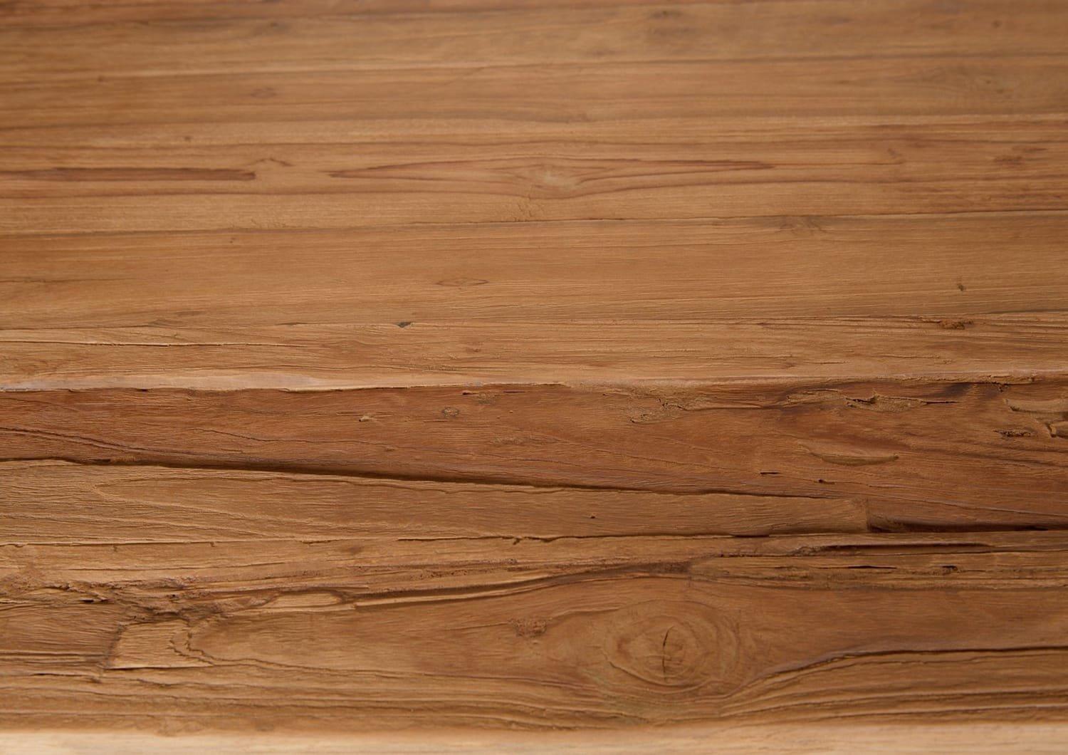 mutoni Massivholztisch 180x100 - Teak natur - Metall