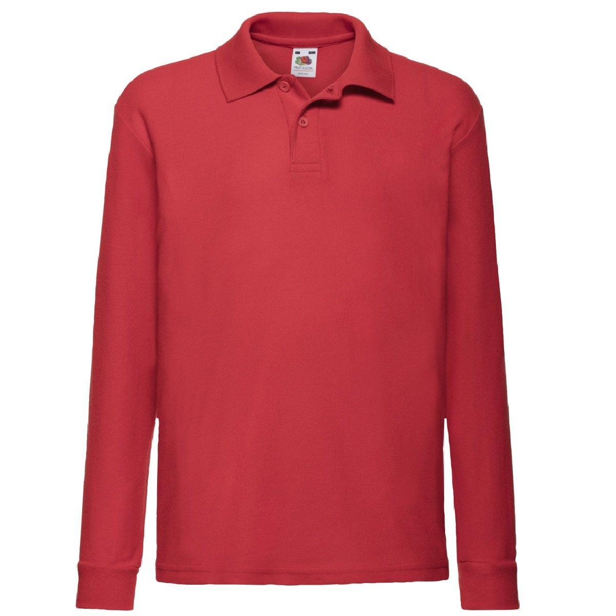 Fruit of the Loom Polo Shirt, Langarm