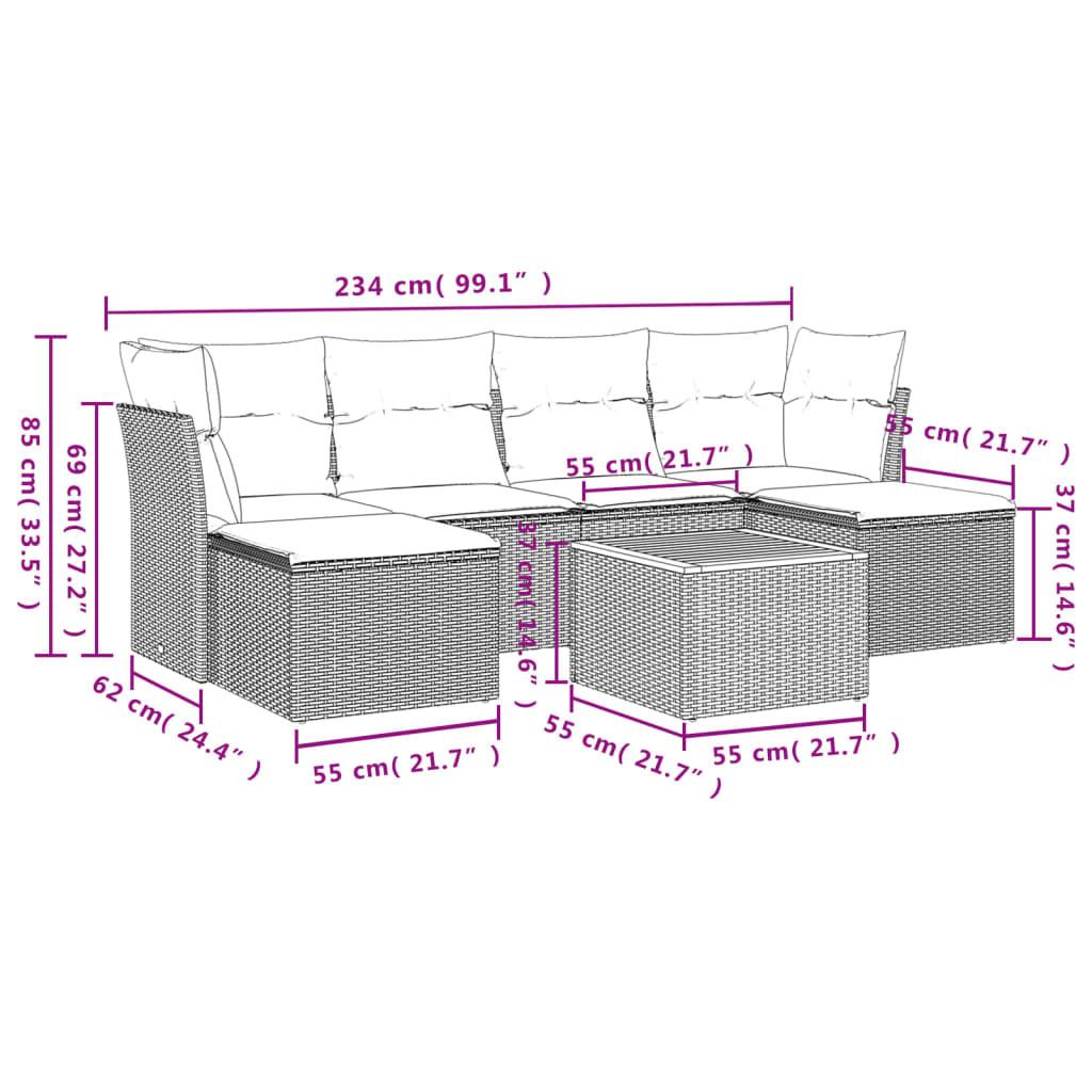 VidaXL Garten sofagarnitur poly-rattan