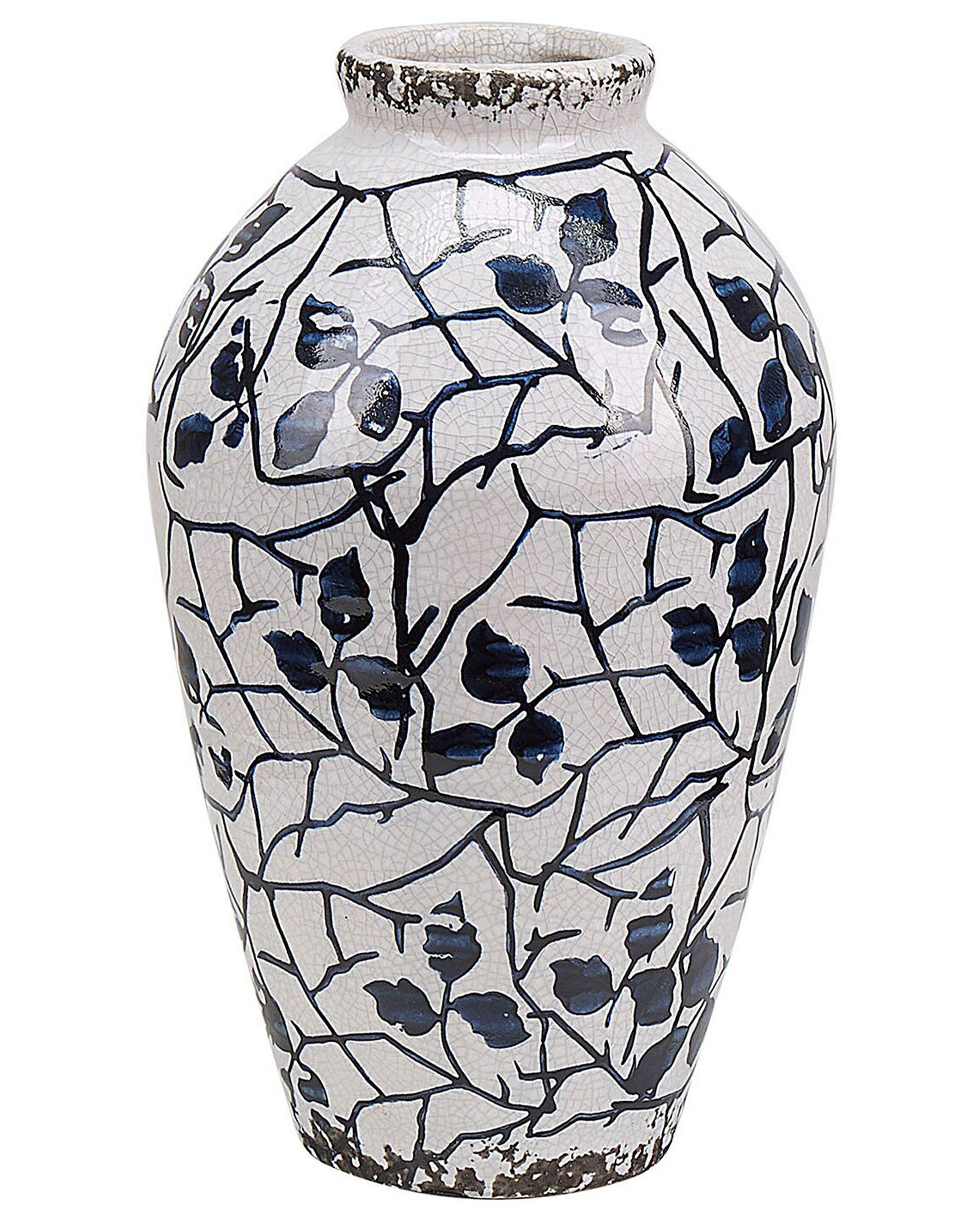 Beliani Blumenvase aus Steinzeug Retro MALLIA