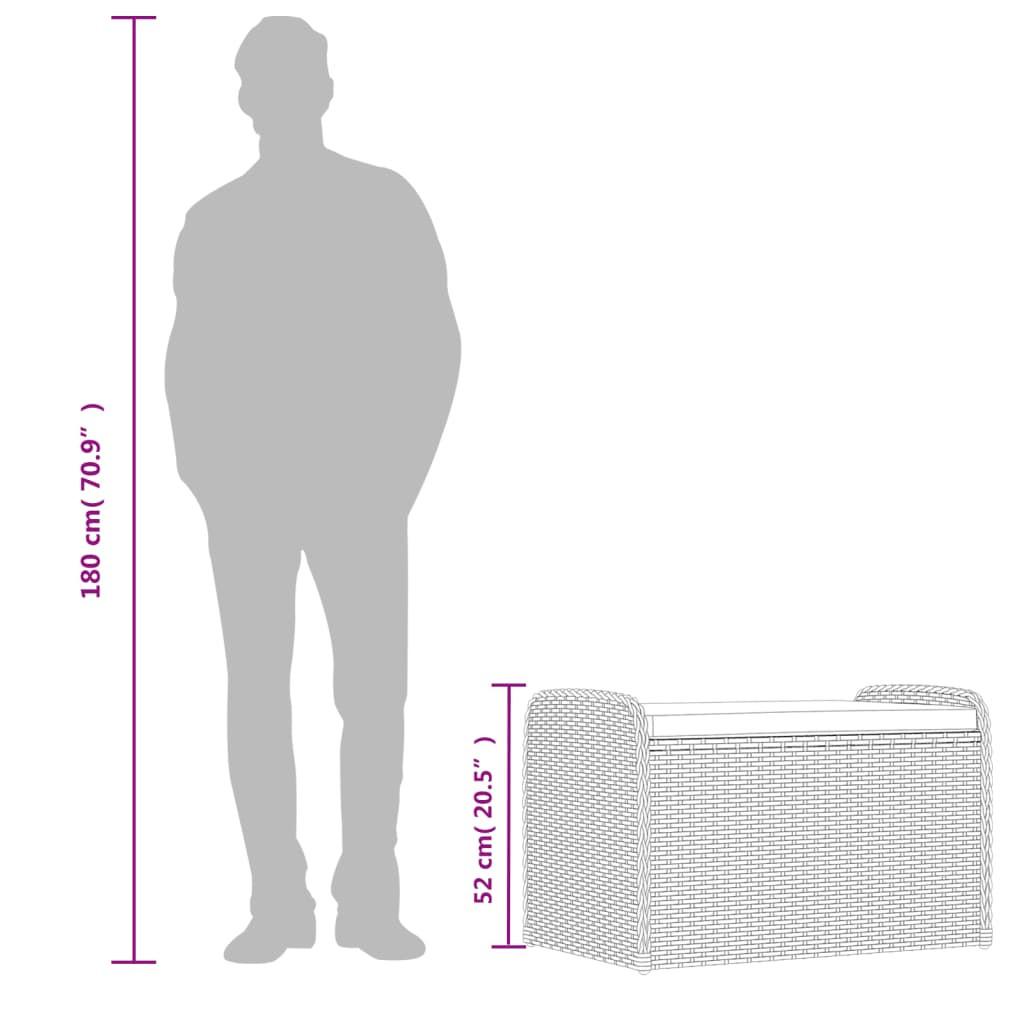 VidaXL Bank poly-rattan