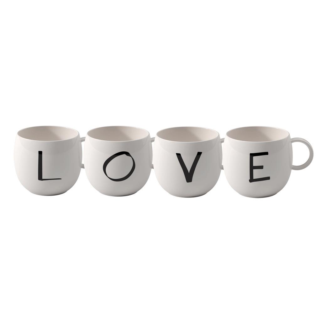 like. by Villeroy & Boch Becher Set LOVE 4tlg. Letters
