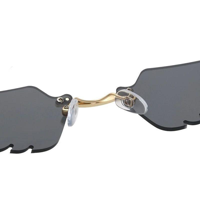 B2X Einzigartige Sonnenbrille – Fires – Schwarz und Gold