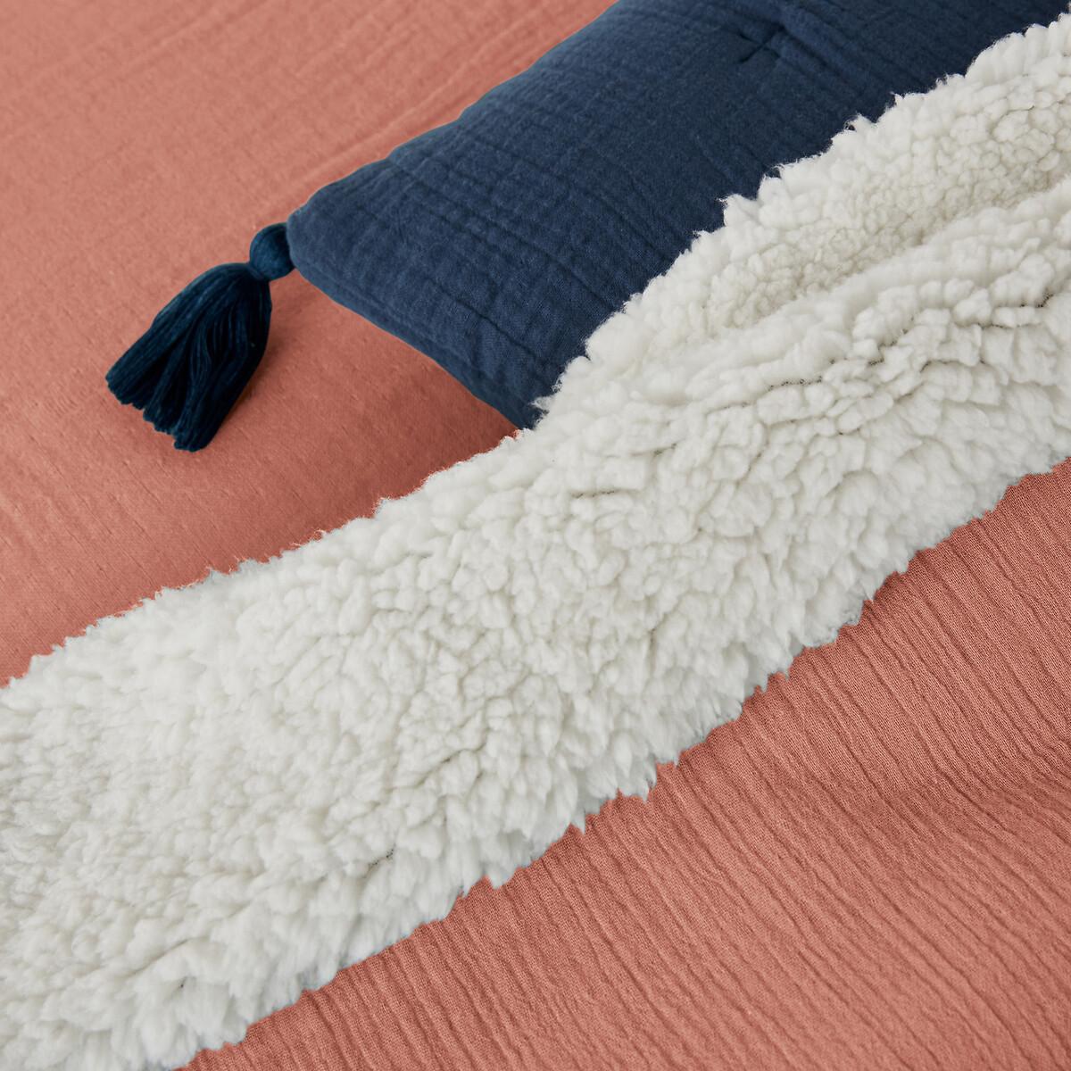 La Redoute Intérieurs Tagesdecke Kumla aus Teddyfleece & Musselin