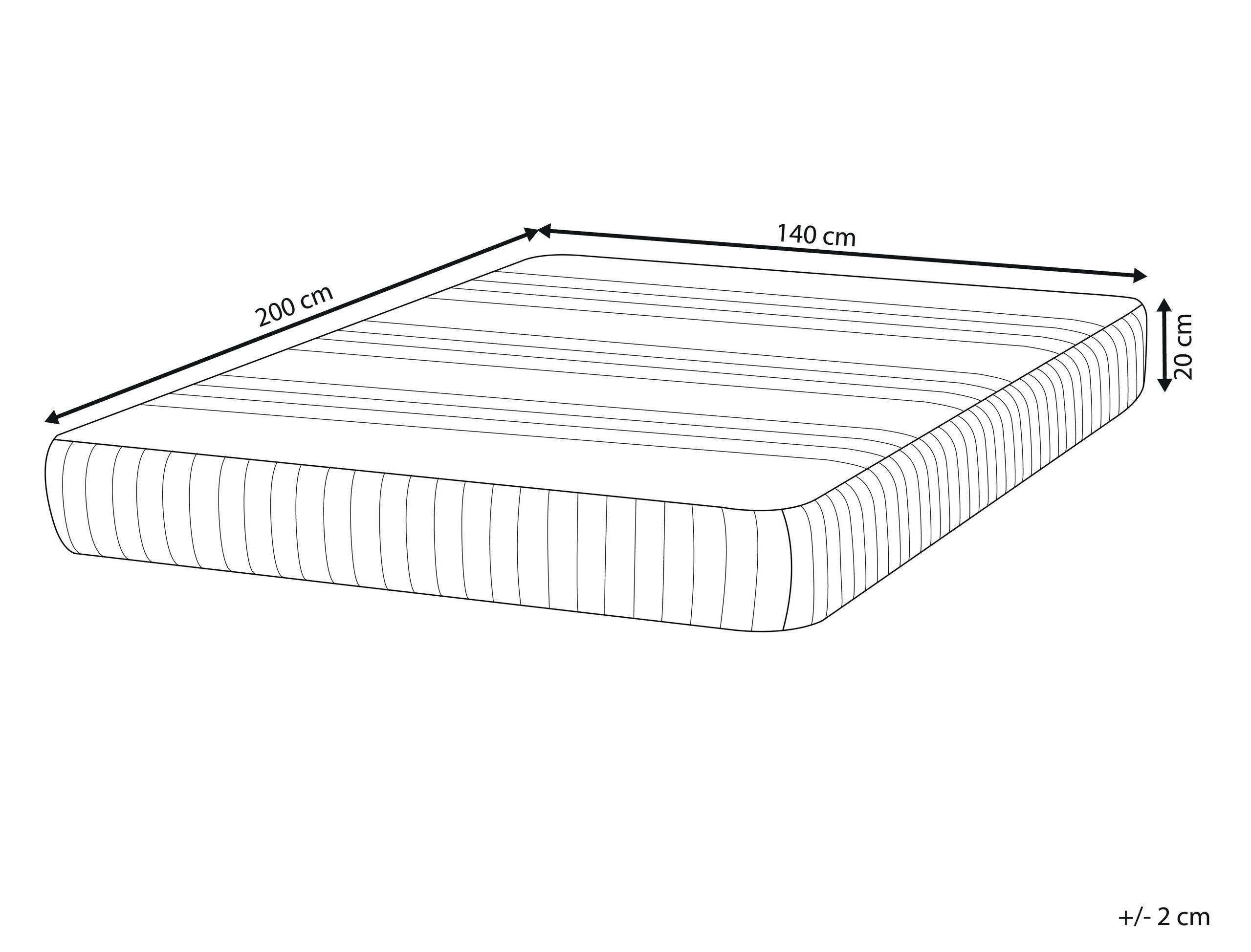Beliani Gel-Memory-Schaummatratze aus PU-Schaum HAPPINESS - Hart (H3)