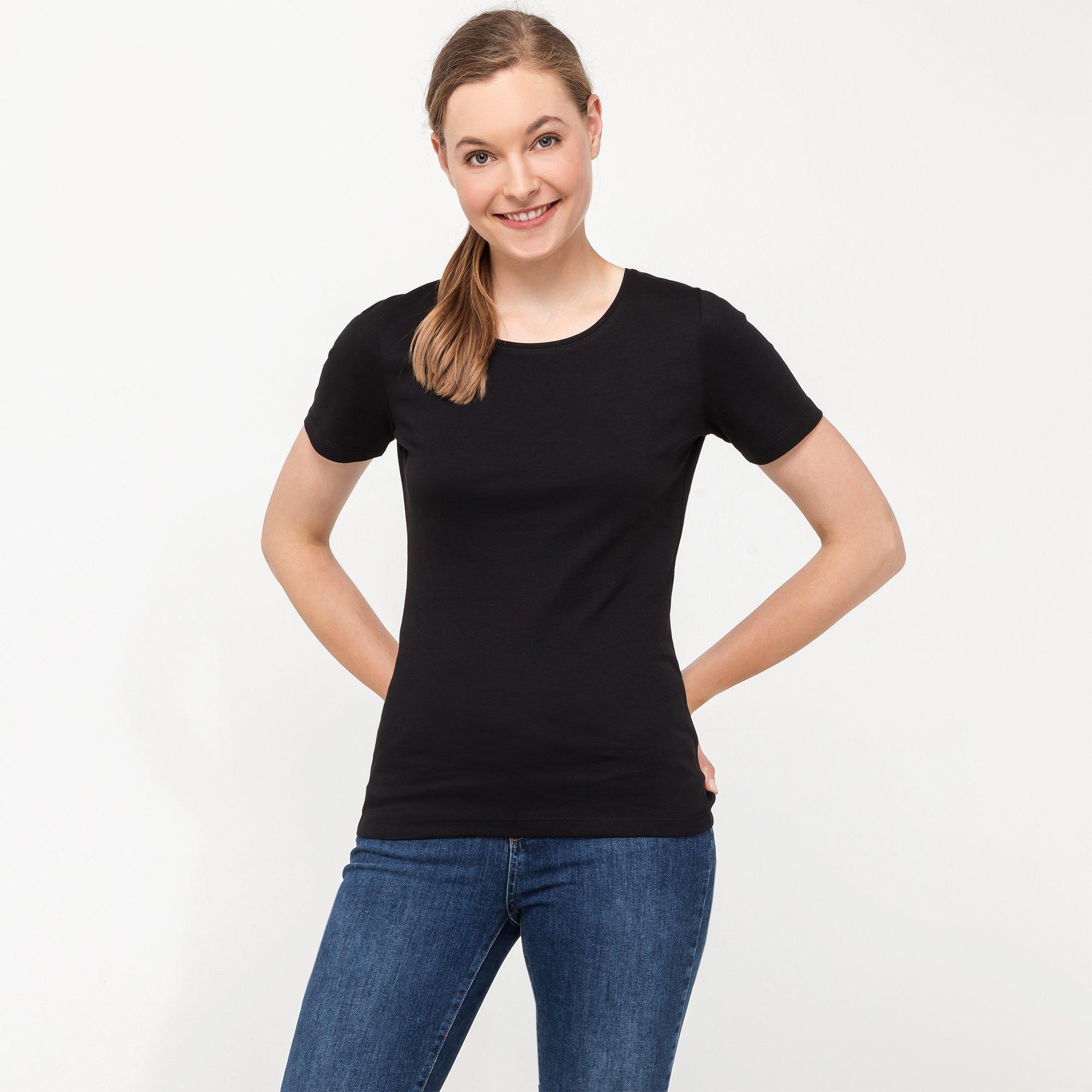 Manor Woman Rundhals Kurzarm Top