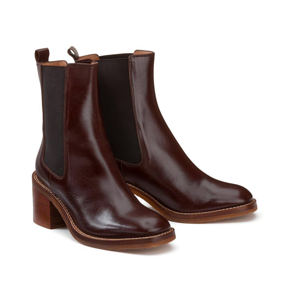 La Redoute Collections Chelsea-Boots mit breitem Absatz