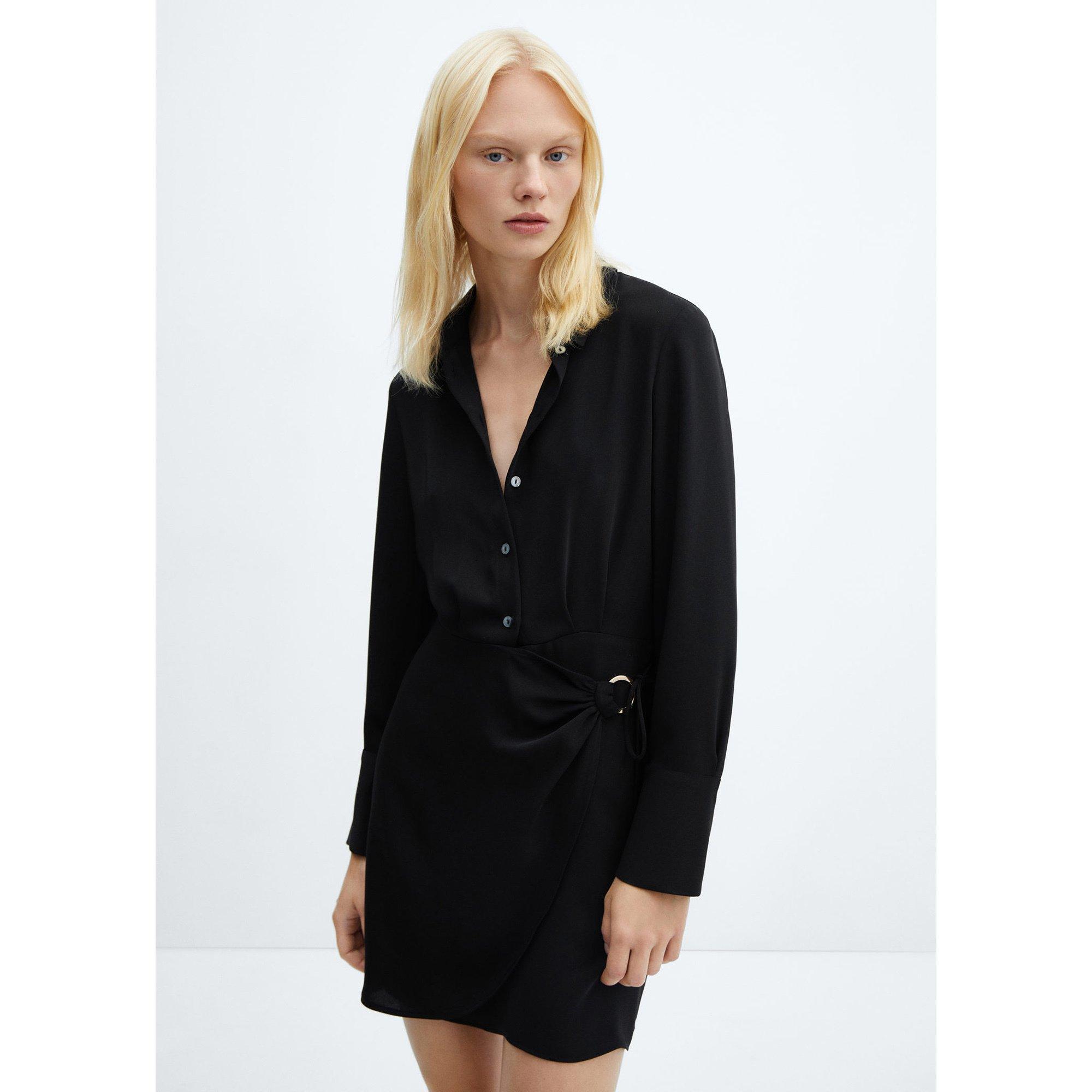 MANGO BELA Hemdblusenkleid mit Wickelrock