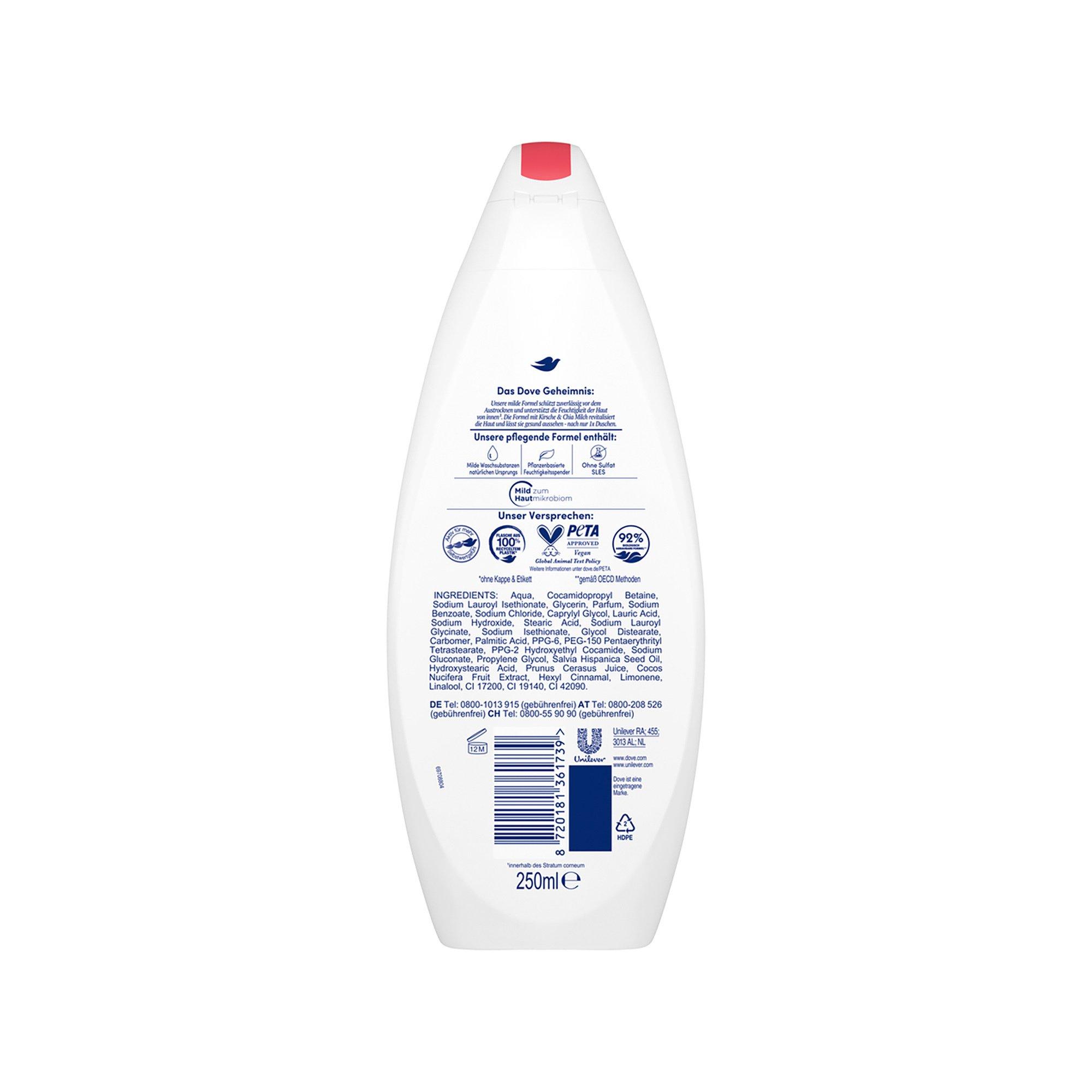 Dove Vitalisierende Pflege Cherry Pflegedusche vitalisierende Pflege Kirsche und Chia Milch