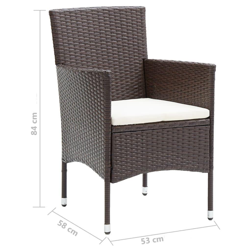 VidaXL Essgruppe poly-rattan