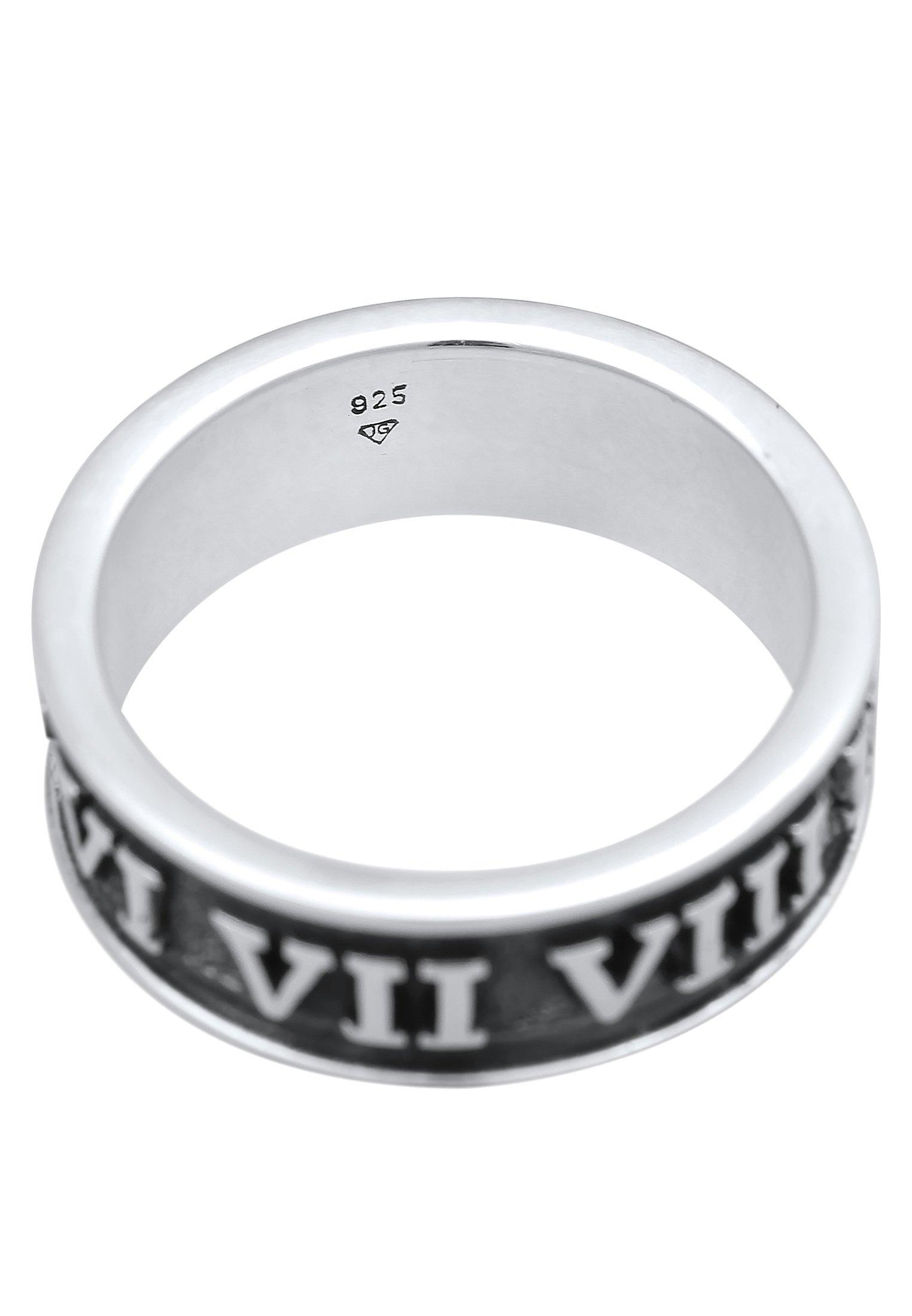 Kuzzoi Ring Bandring Römische Zahlen 925 Silber