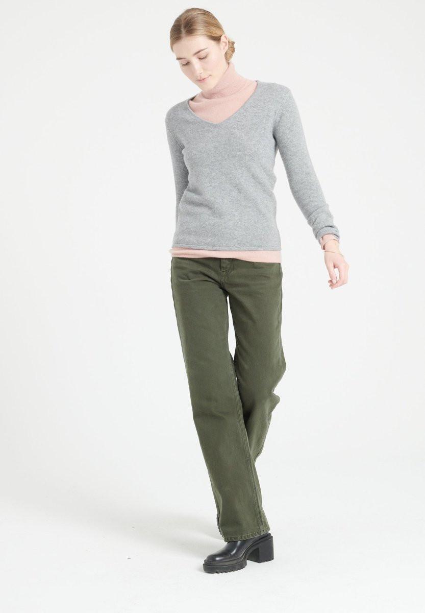 Studio Cashmere8 LILLY 20 Pullover mit V-Ausschnitt 4 Fäden - 100% Kaschmir