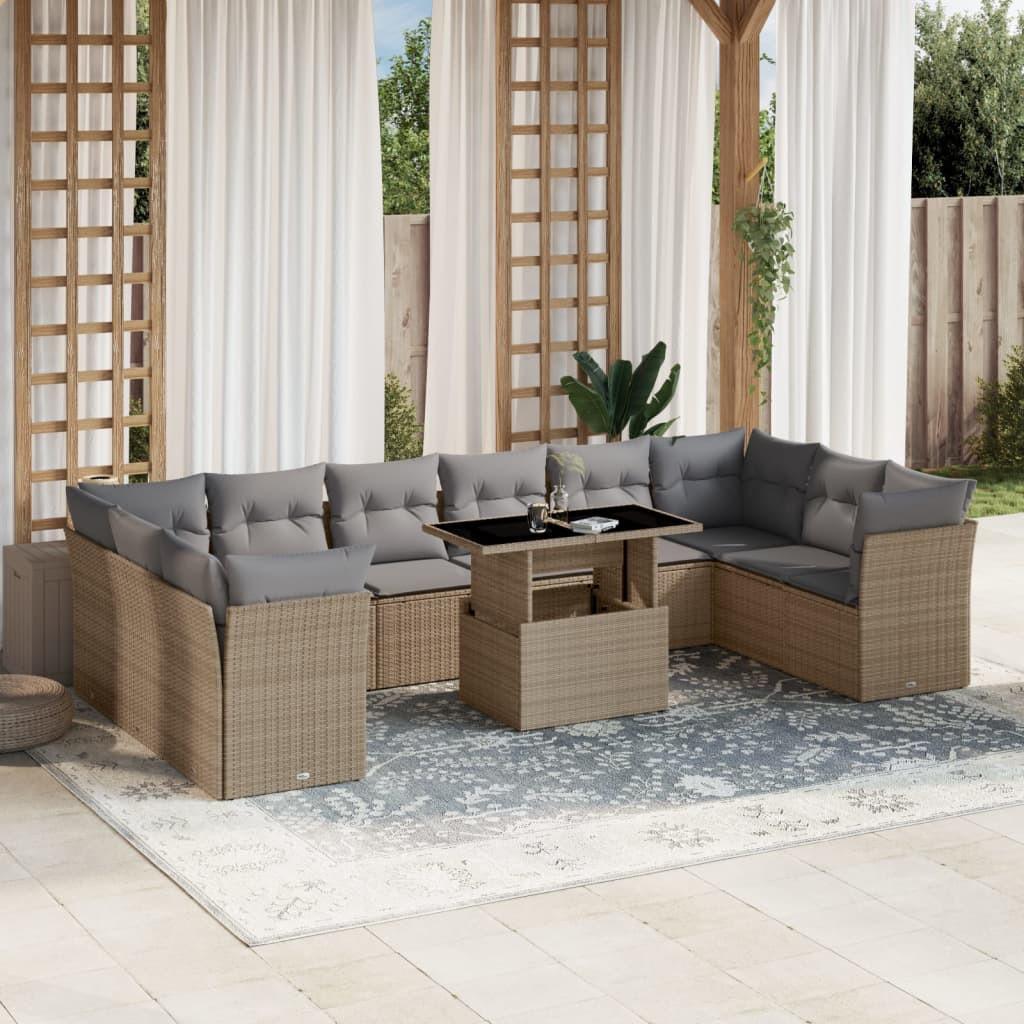 VidaXL Garten sofagarnitur poly-rattan