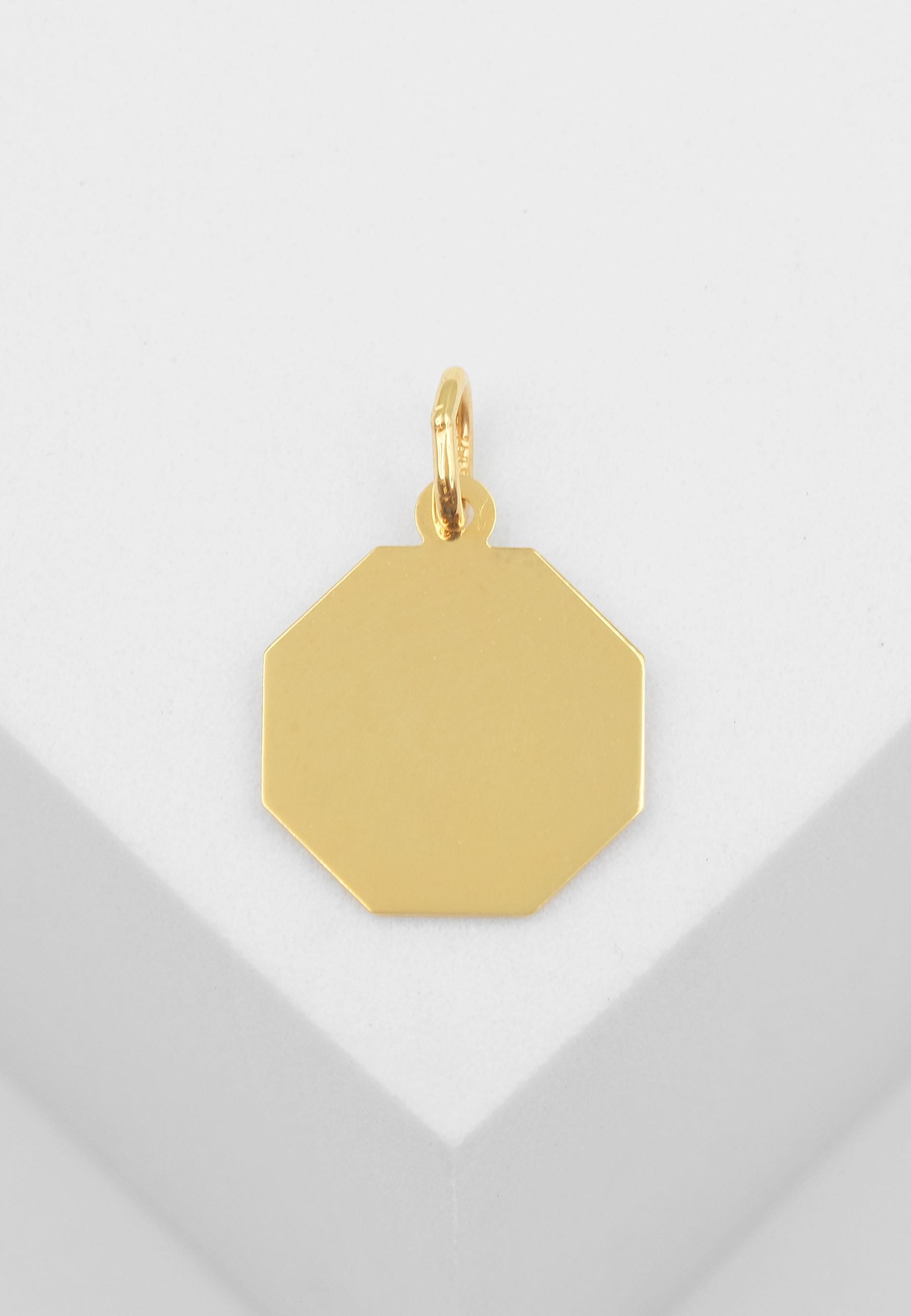 MUAU Schmuck Anhänger Schutzengel Gelbgold 750, 17x12mm
