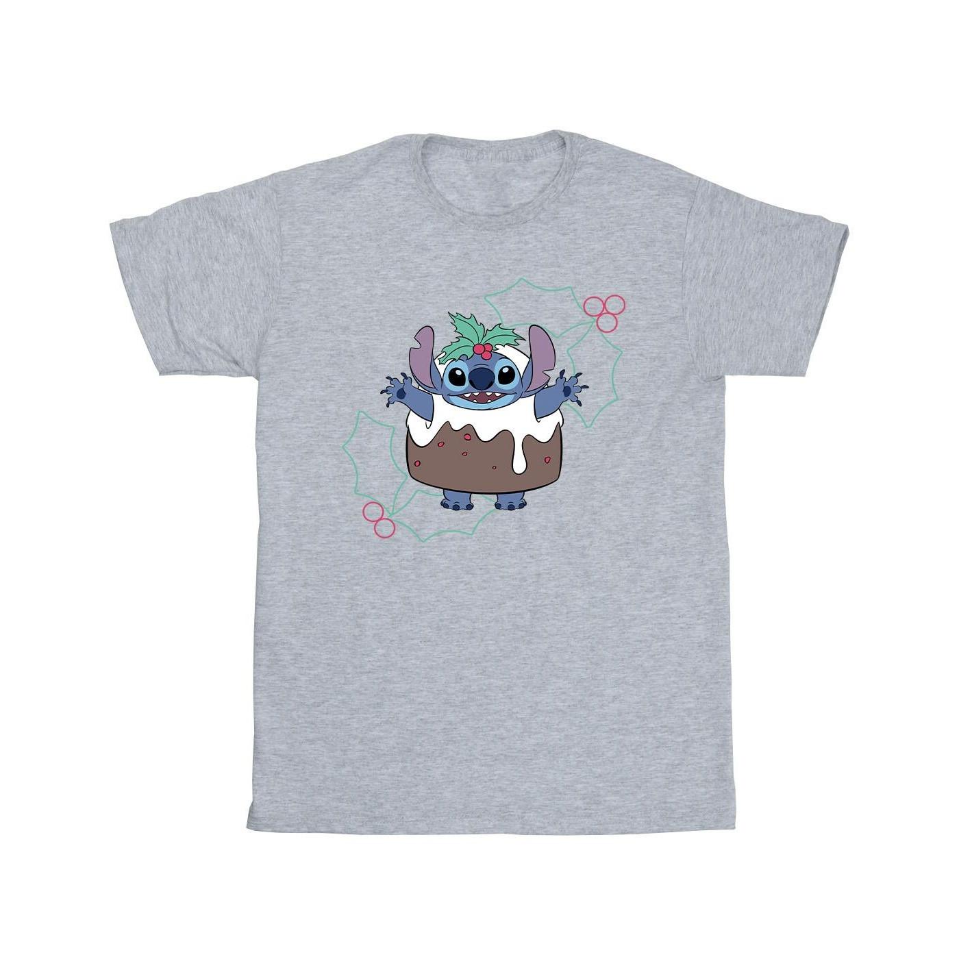 Disney Stitch Weihnachtspudding Print T-Shirt