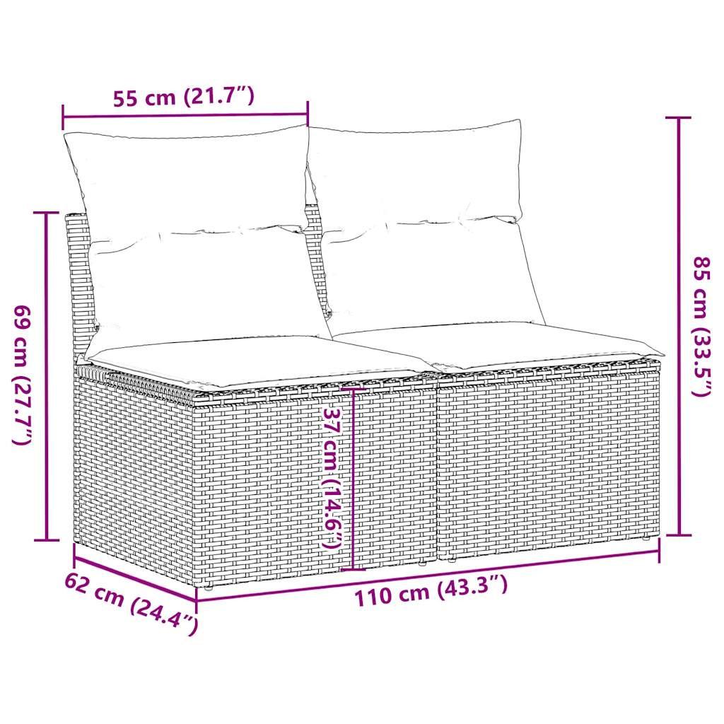 VidaXL Garten sofagarnitur poly-rattan