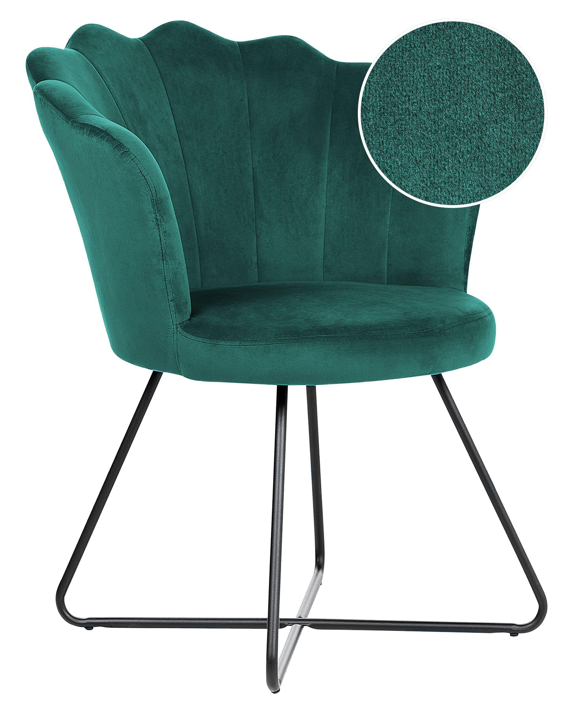 Beliani Sessel aus Samtstoff Retro LOVELOCK