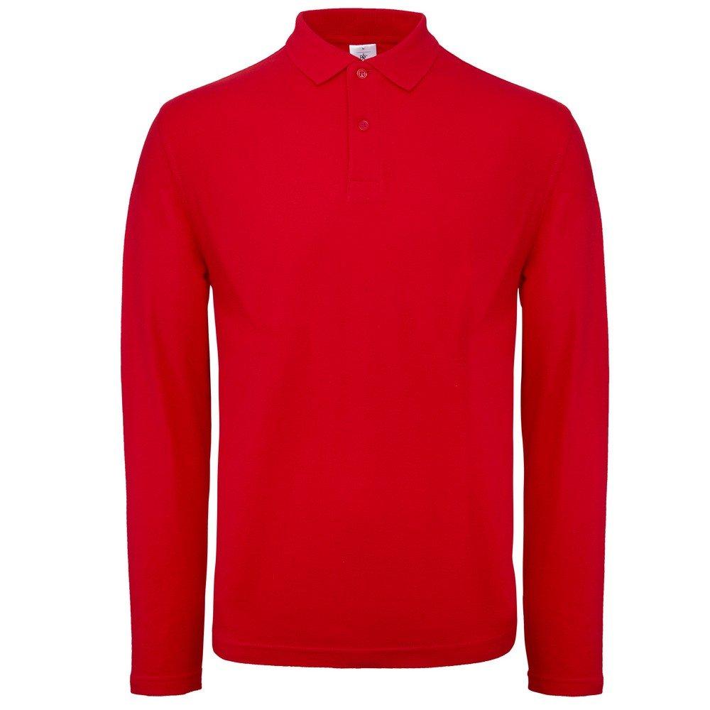 B and C Langarm Poloshirt