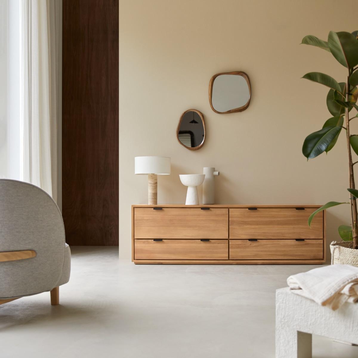 Tikamoon TV-Schrank aus massivem Teak 180 cm Senson