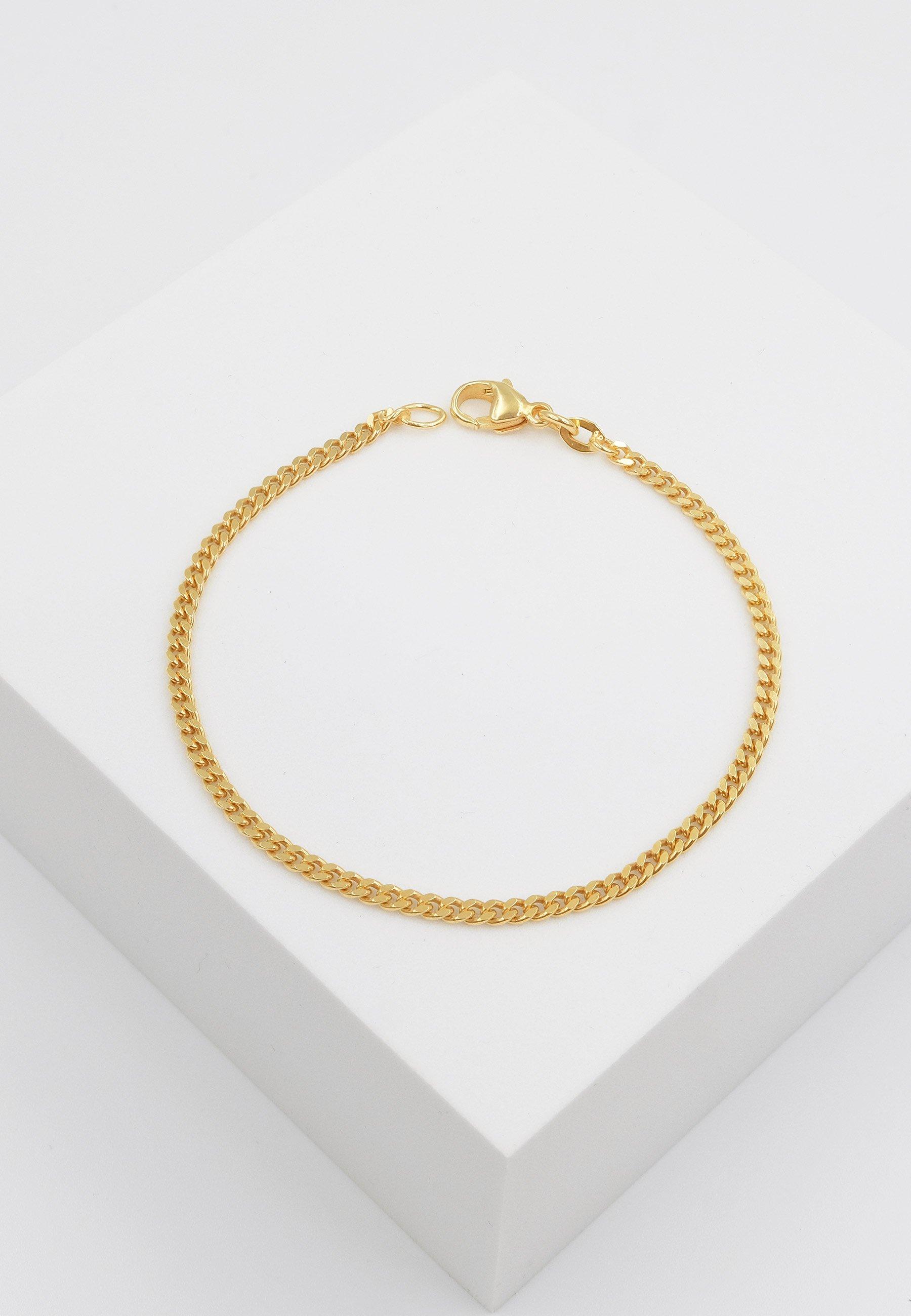 MUAU Schmuck Bracelet Panzer Gelbgold 750, 2.7mm, 19cm