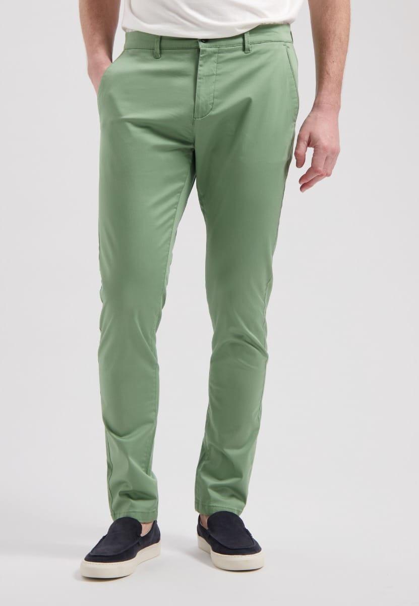 Dstrezzed Charlie Chino Peach Satin Slim Fit Knöchellange Hose