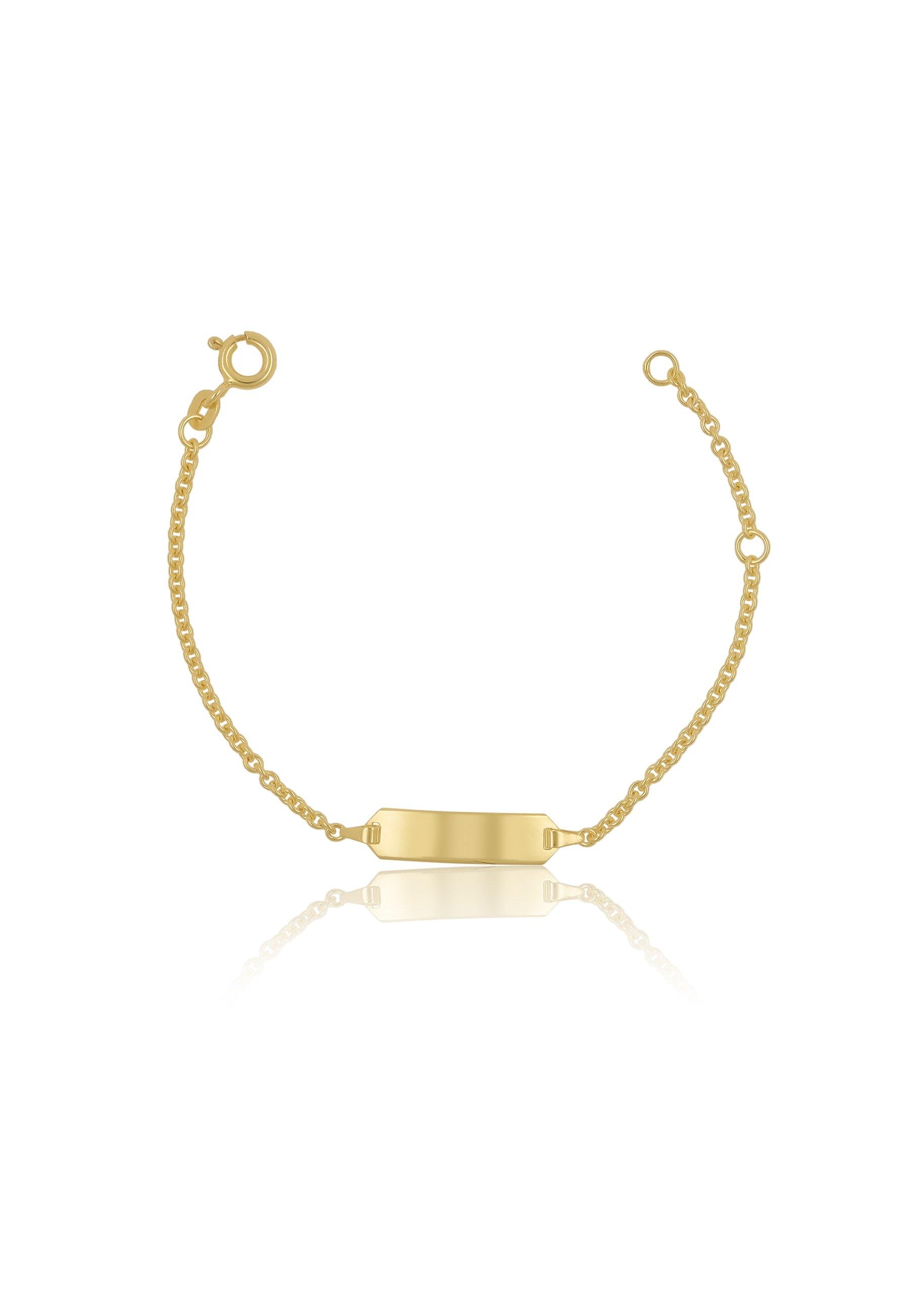 MUAU Schmuck ID-Bracelet Anker Gelbgold 585, 2mm, 14cm