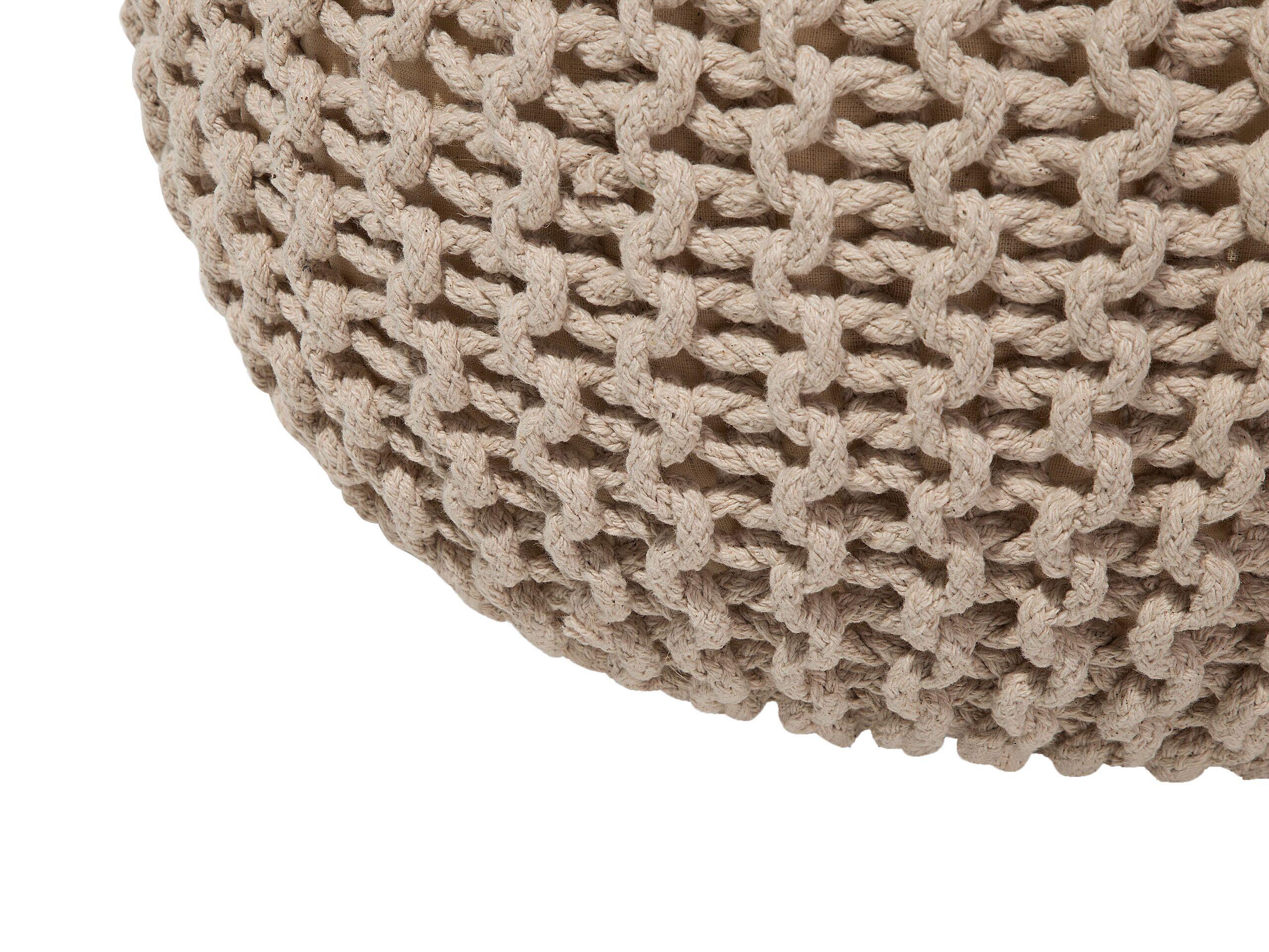 Beliani Pouf aus Baumwolle Landhausstil CONRAD