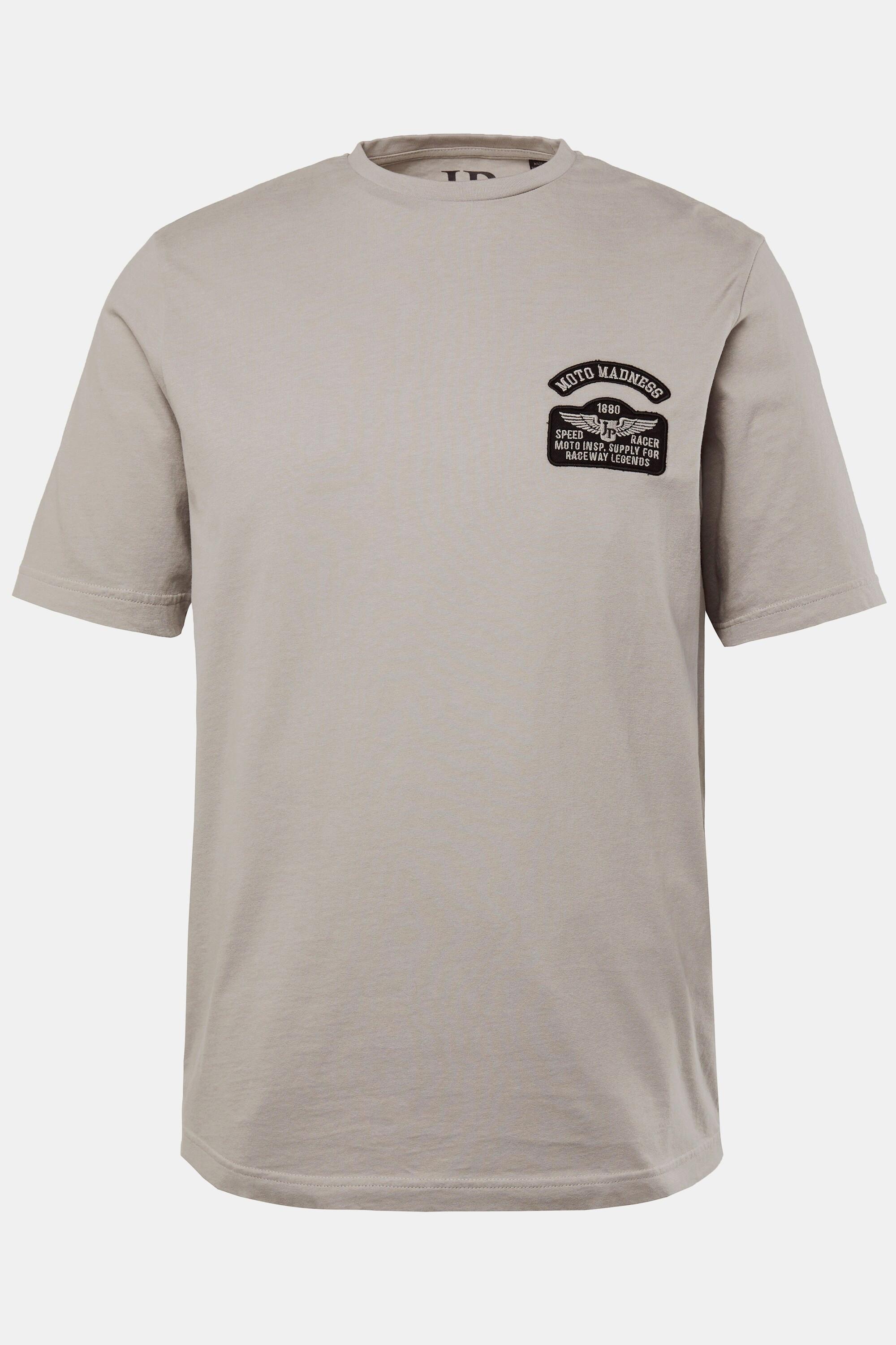 JP1880 Halbarm T-Shirt Vintage-Look Badges Stickerei