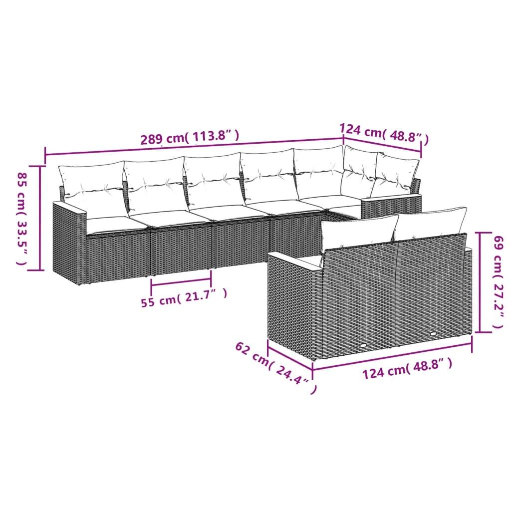 VidaXL Garten sofagarnitur poly-rattan