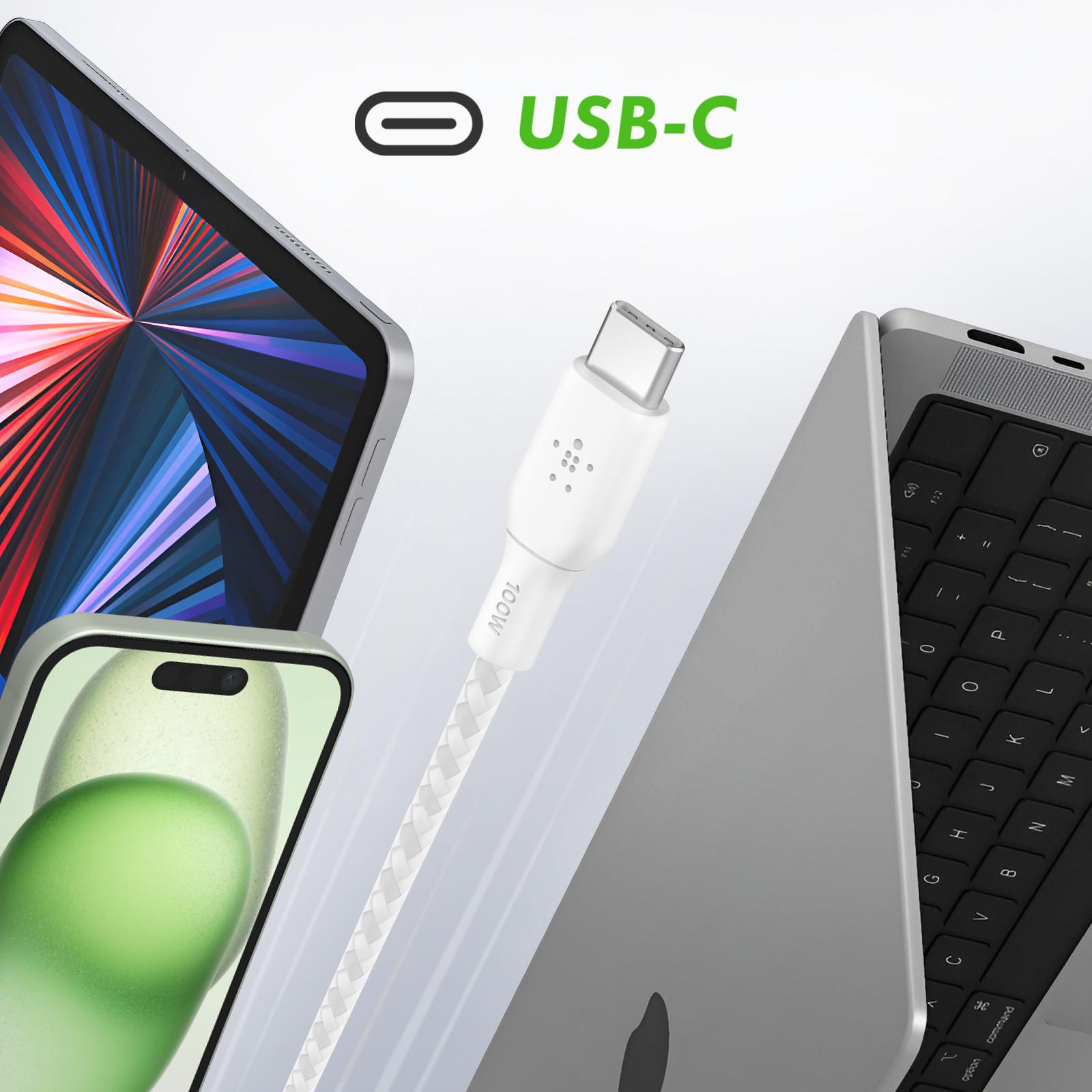 belkin Belkin 100W USB-C Kabel MacBook 2m Weiß